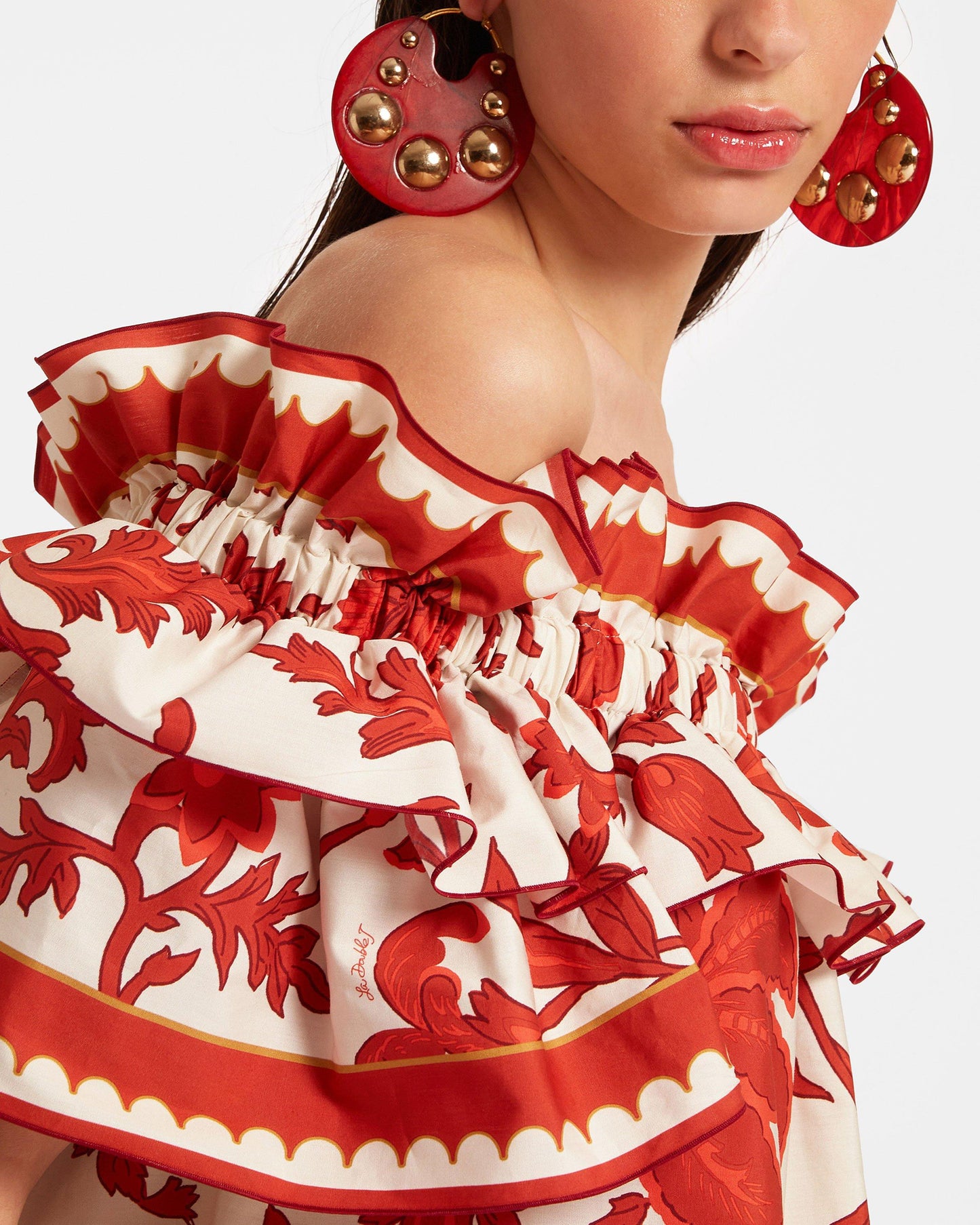 Breakfast Dress - Breakfast Dress Dragonflower Red Detail