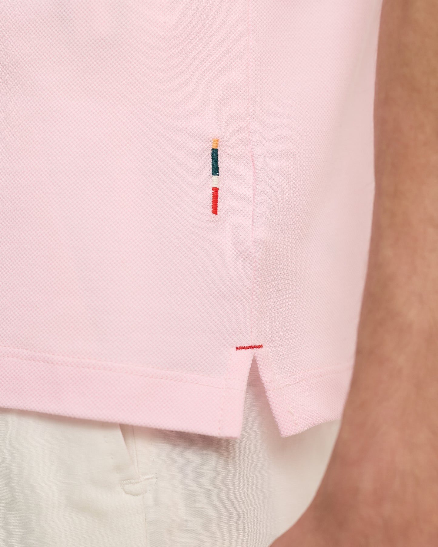 Bruno Pique - Pique Stitch Polo In Rodeo Pink Detail 1