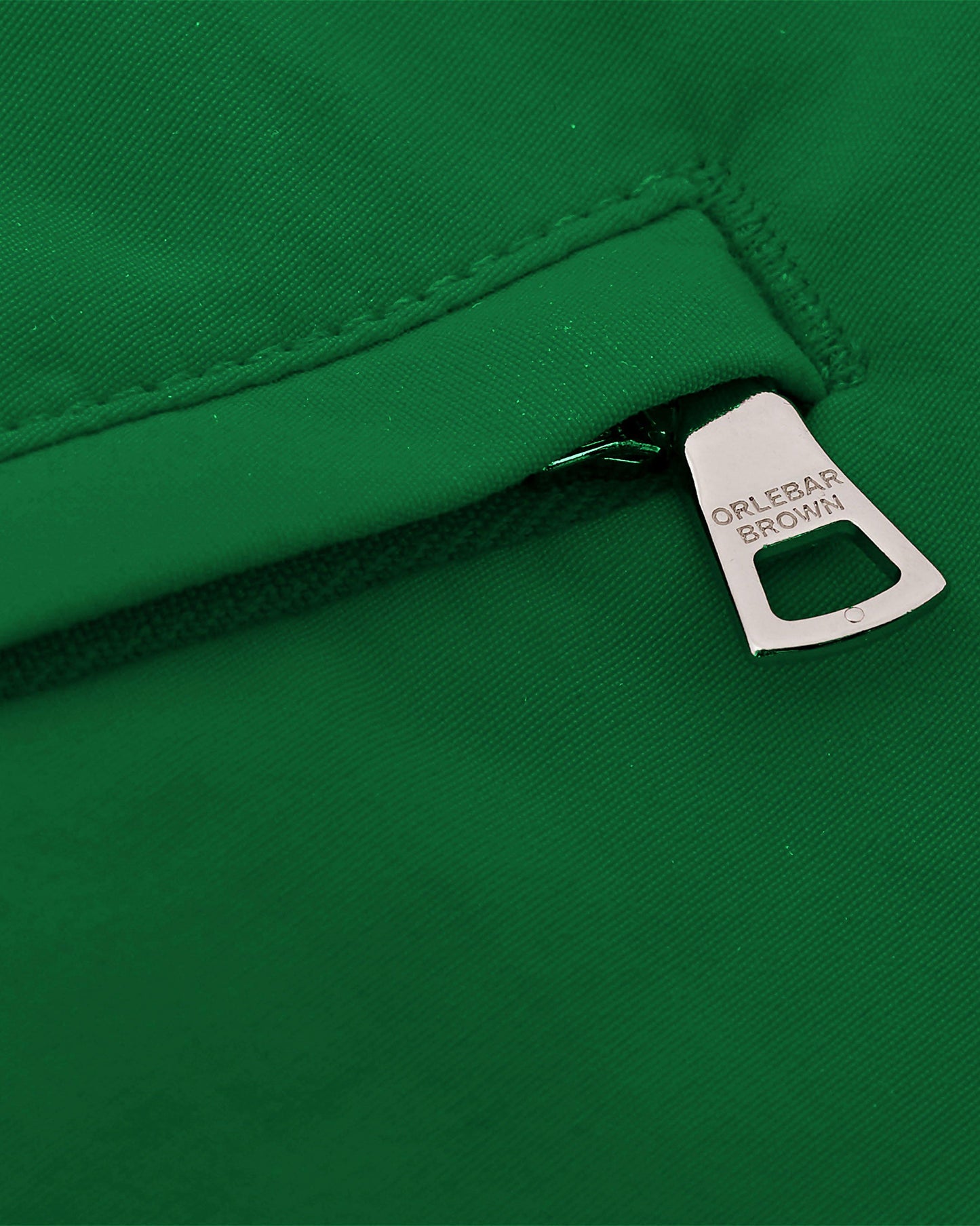 Bulldog - Mid-Length Swim Short In Caddie Green Detail Zip