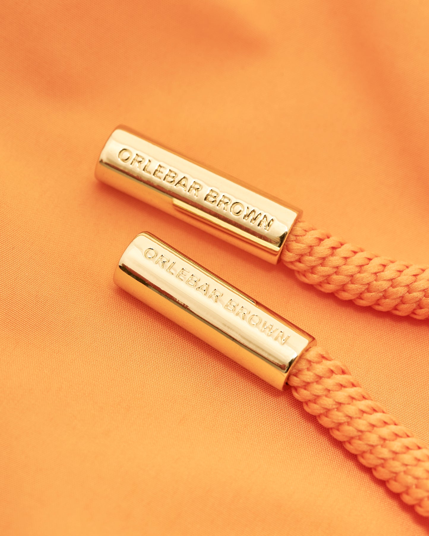 Bulldog Drawcord - Mid-Length Lightweight Drawcord Swim Shorts in Calypso Orange Detail Other