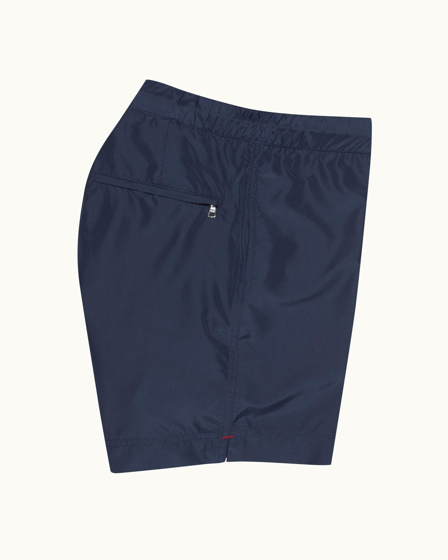 Bulldog Drawcord - Mens Midnight Navy Solid Mid-Length Swim Shorts Side View
