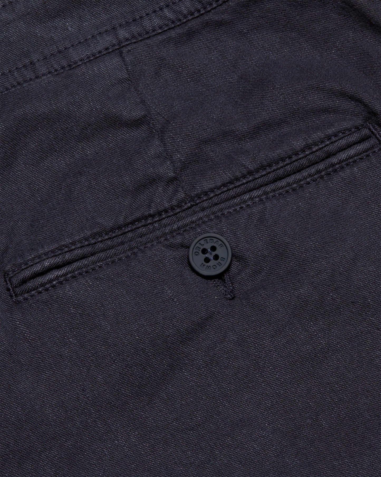 Bulldog Garment Dye - Mens Mid-Length Garment Dye Shorts In Night Iris Blue Detail View