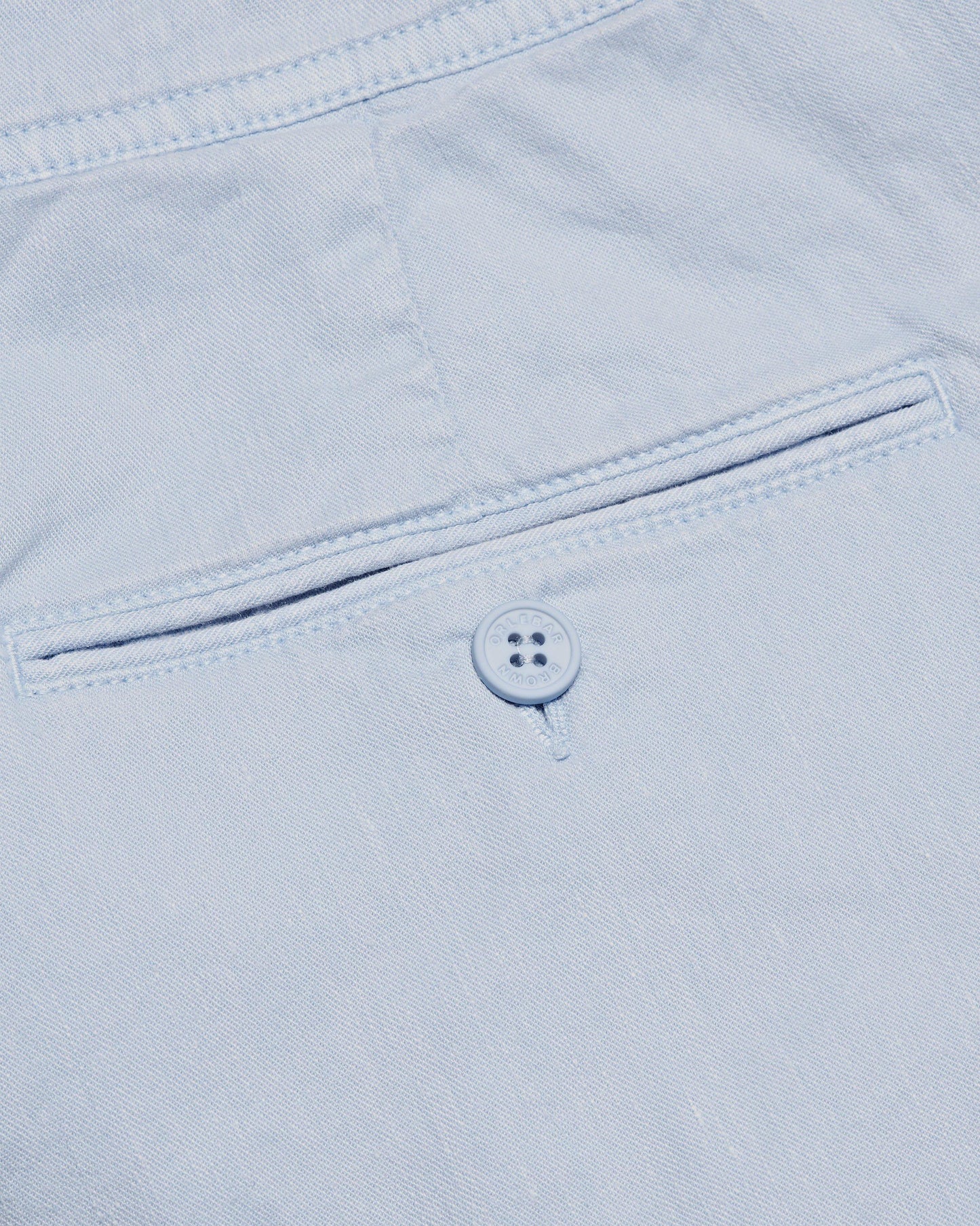 Bulldog Garment Dye - Mens Mid-Length Garment Dye Shorts In Soft Blue Detail View
