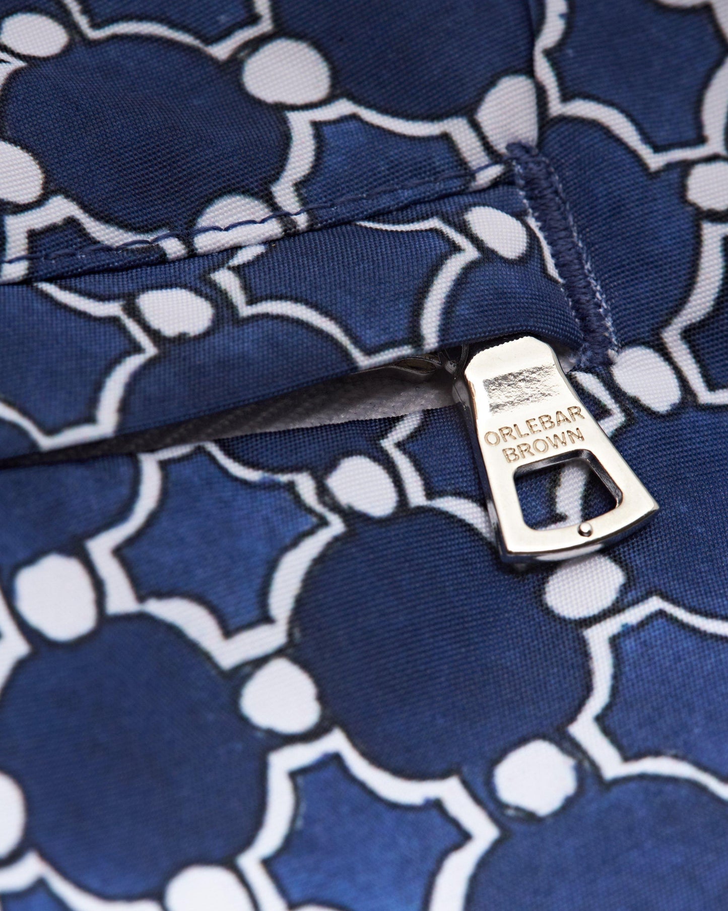 Bulldog - Mens Tidal Geometric Tile Mid-Length Swim Shorts Zip Detail