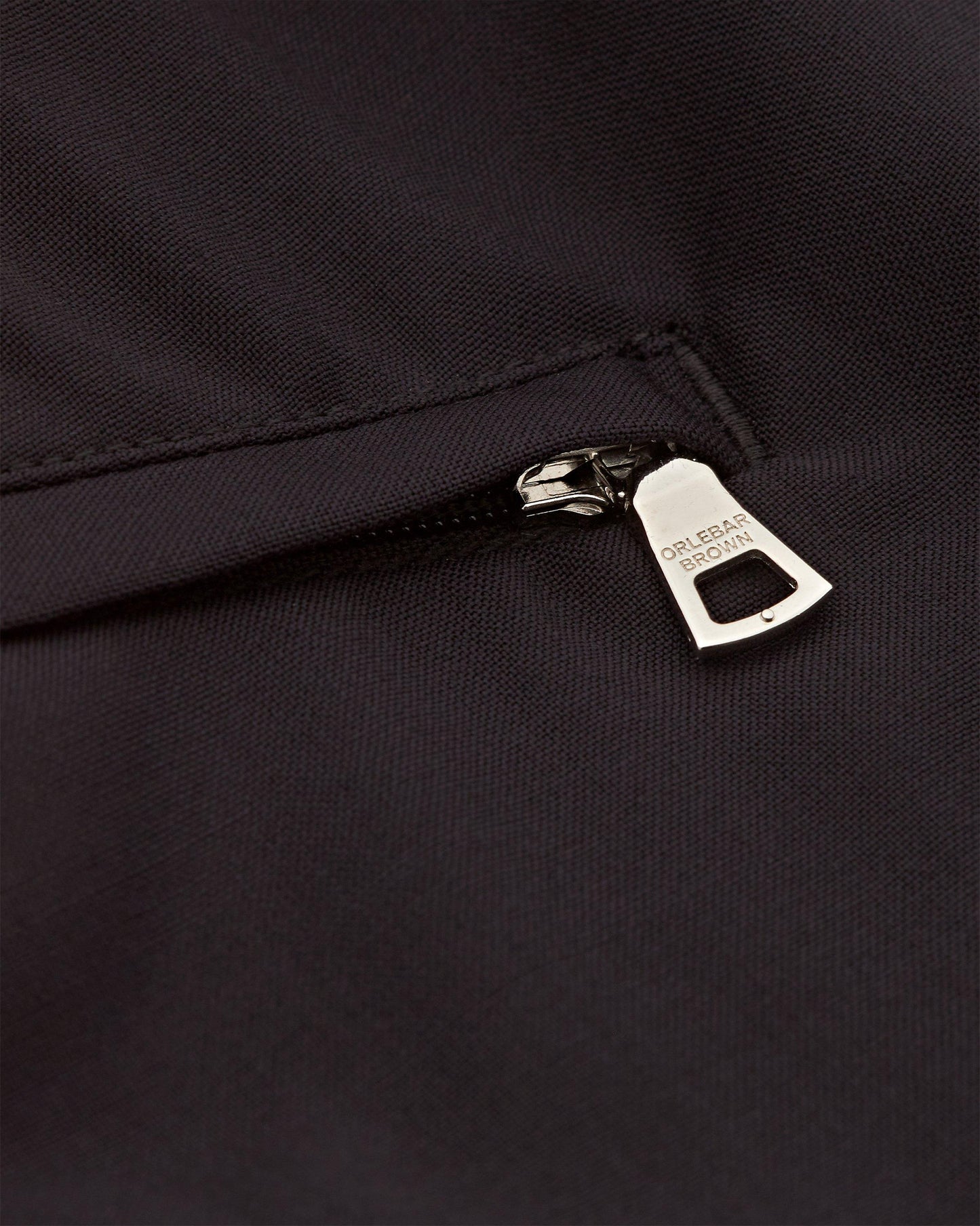 Bulldog Merino - Mens Mid-Length Ob Tape Merino Swim Shorts In Night Iris Blue Zip Detail