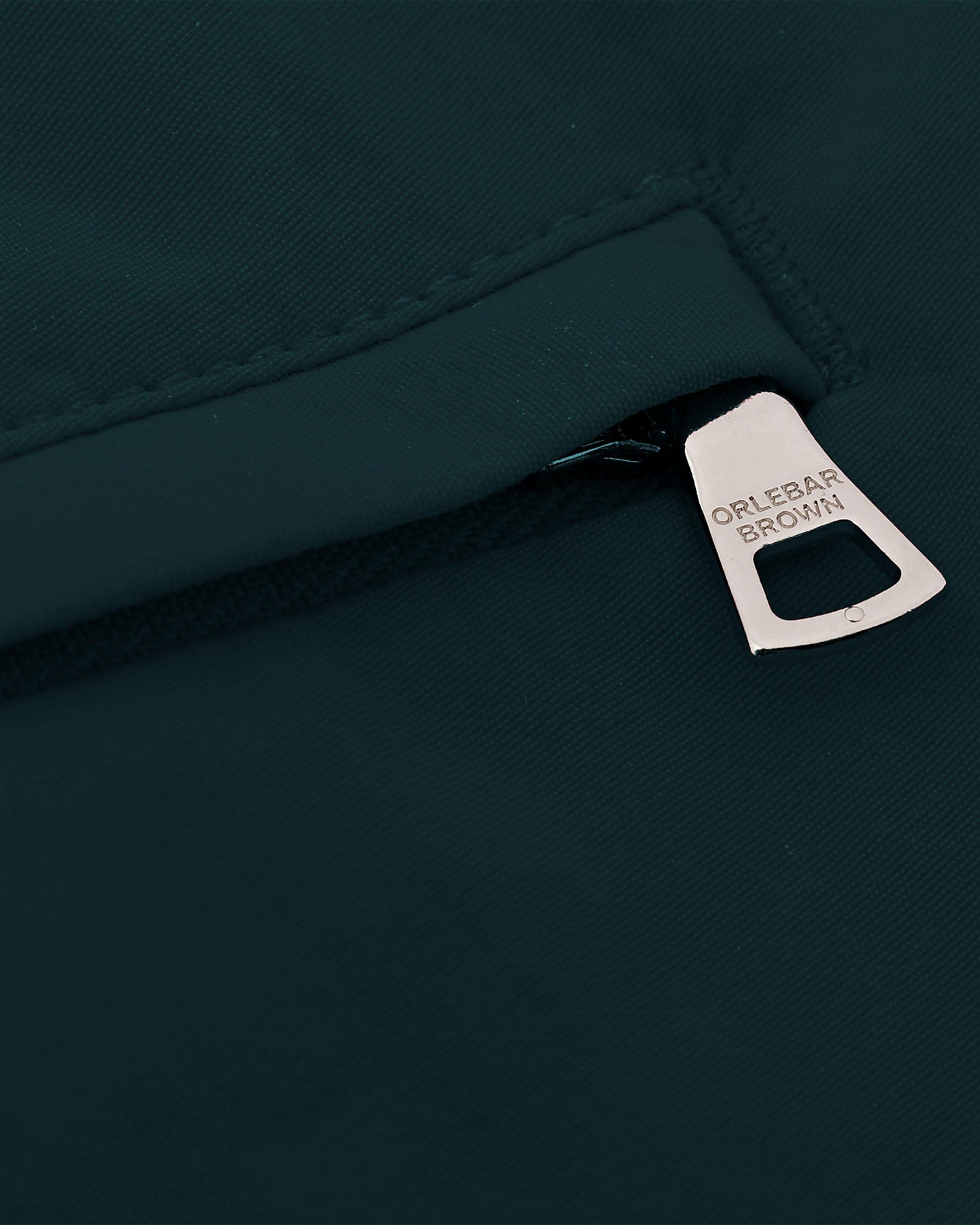 Bulldog - Mid-Length Swim Short In Peli Green Detail Zip