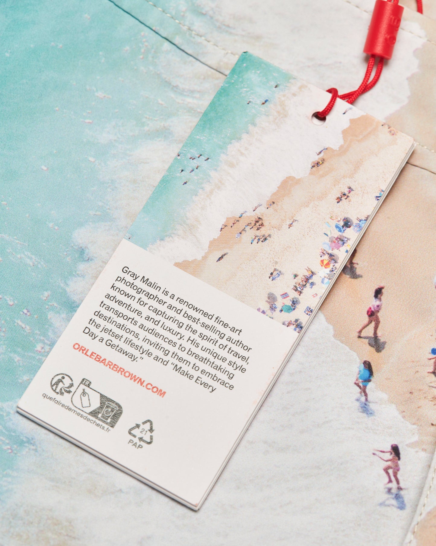 Bulldog - Gray Malin East Hampton Mid-Length Swim Shorts Woven In France