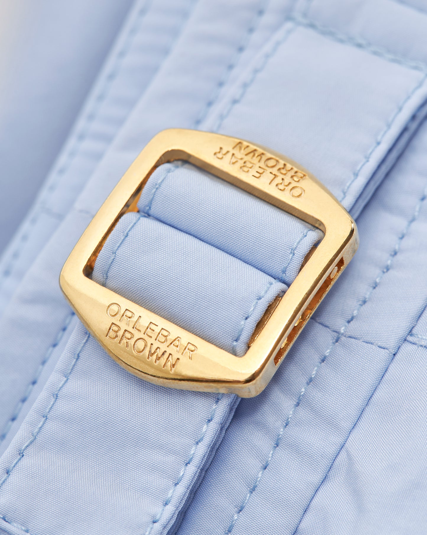 Bulldog - Mid-Length Lightweight Resort Swim Shorts in Wave Blue Detail Buckle