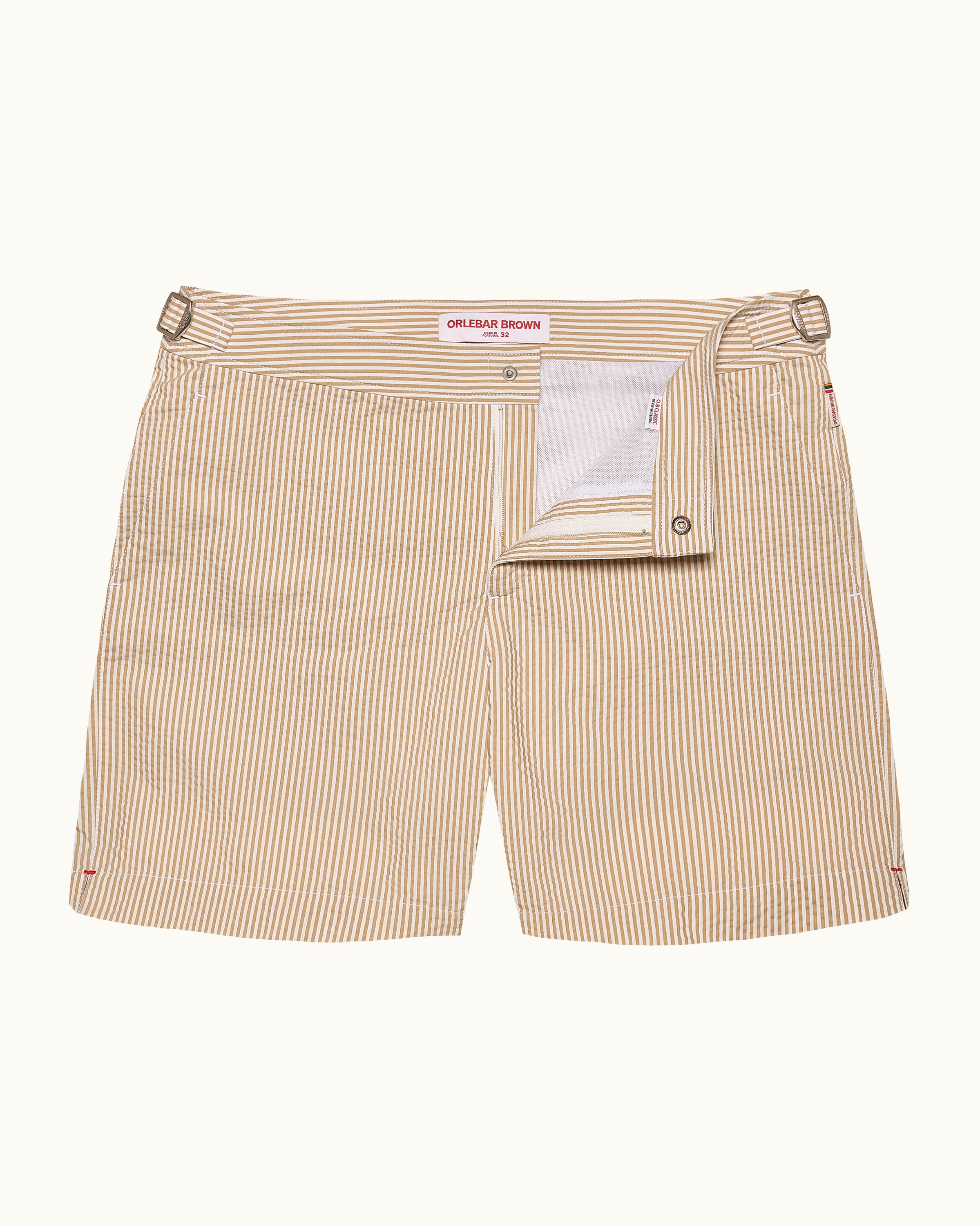 ORLEBAR BROWN スイムショーツ 水着 30 スイムトランクス Mens Brown Seersucker Stripe Swim Shorts | Orlebar Brown – ORLEBAR