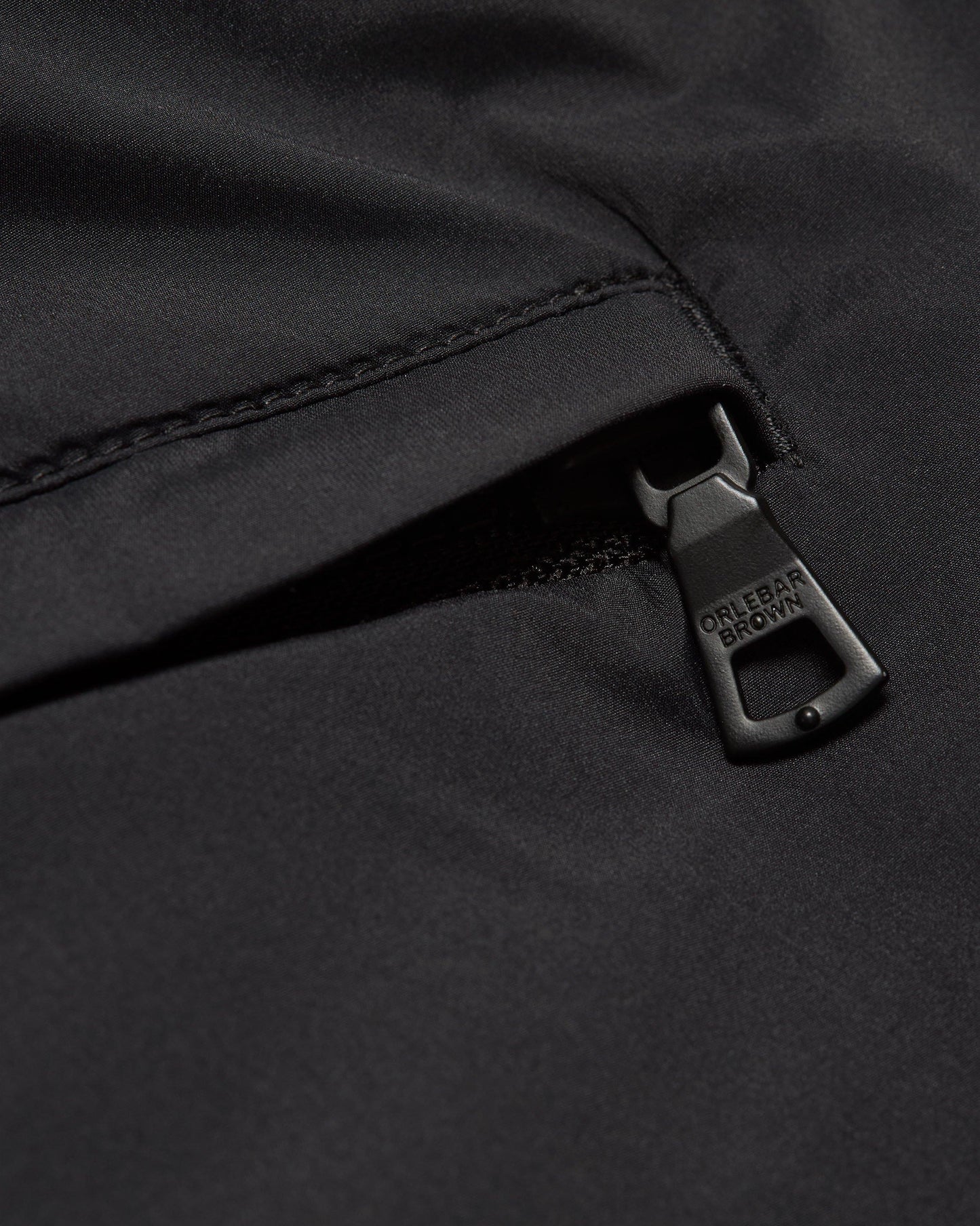 Bulldog - Black Mid-Length Stretch-Nylon Swim Shorts Detail Zip