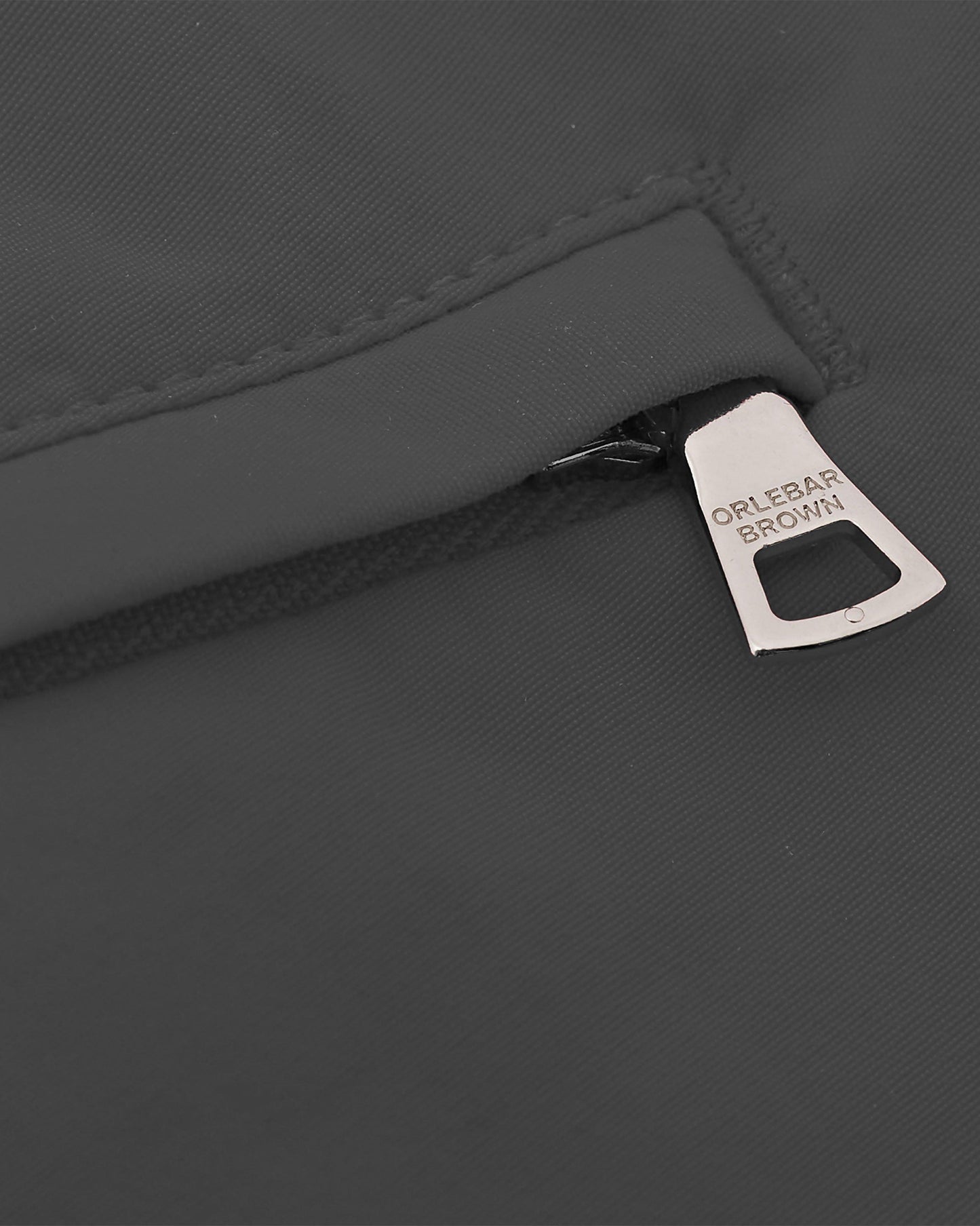 Bulldog - Mid-Length Swim Short In Storm Grey Detail Zip