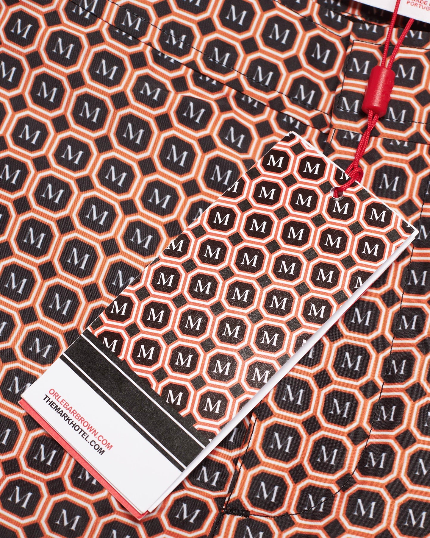 Bulldog - The Mark NYC Exclusive Mid-Length Swim Shorts Woven In France Detail Logo