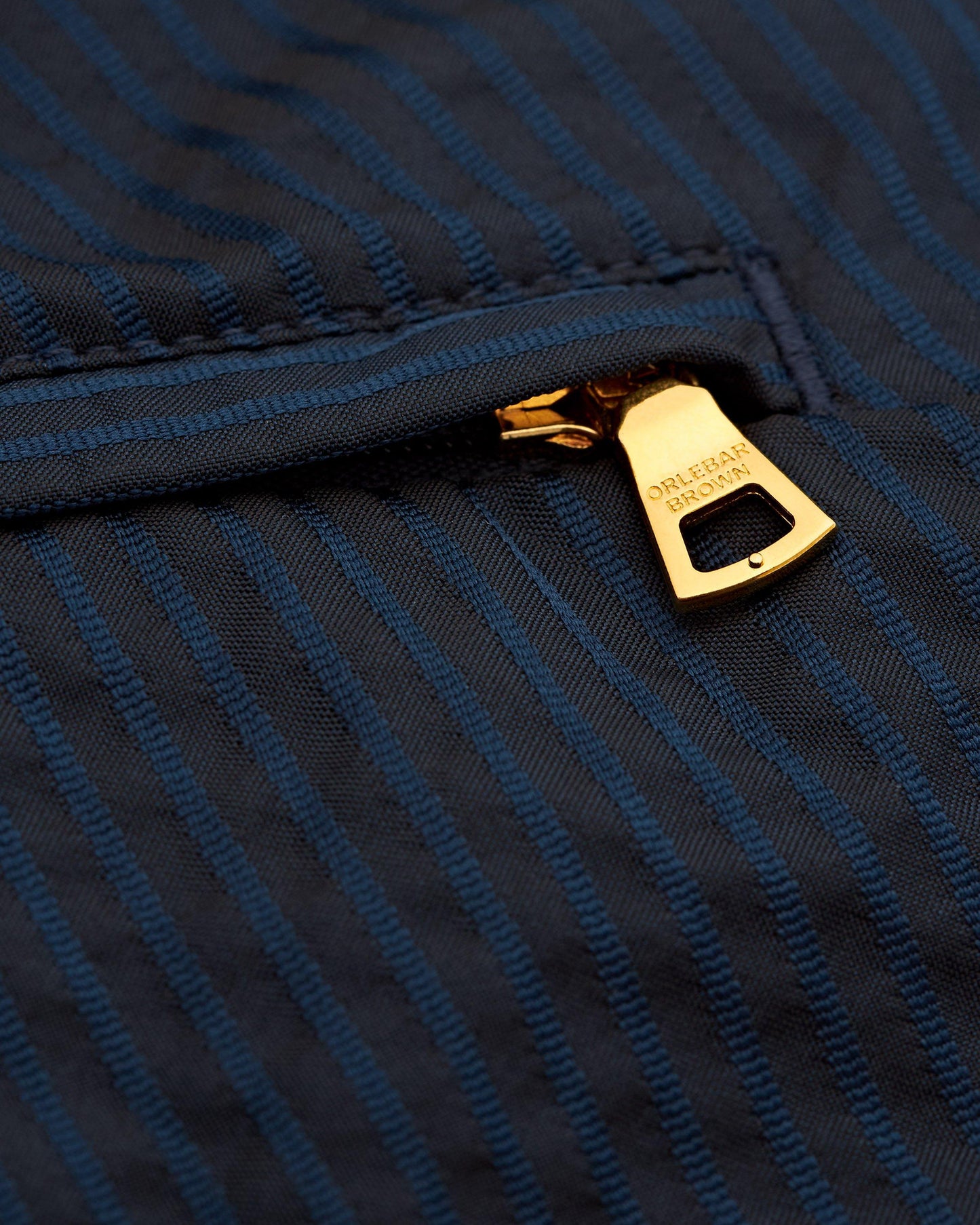 Bulldog - Mens Night Iris Tonal Seersucker Mid-Length Swim Shorts Zip Detail