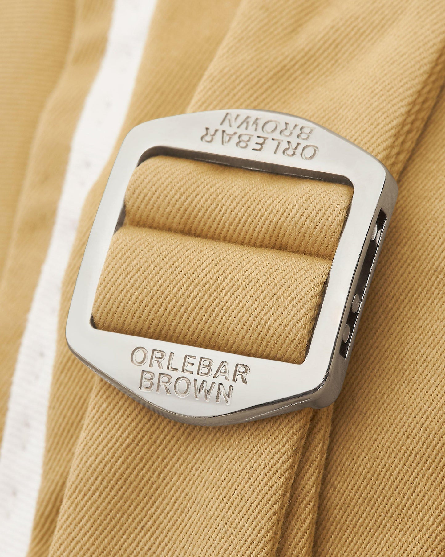 Carsyn Cashmere - Sand Dune Slim Fit Tapered Cotton-Cashmere Trousers Detail Buckle