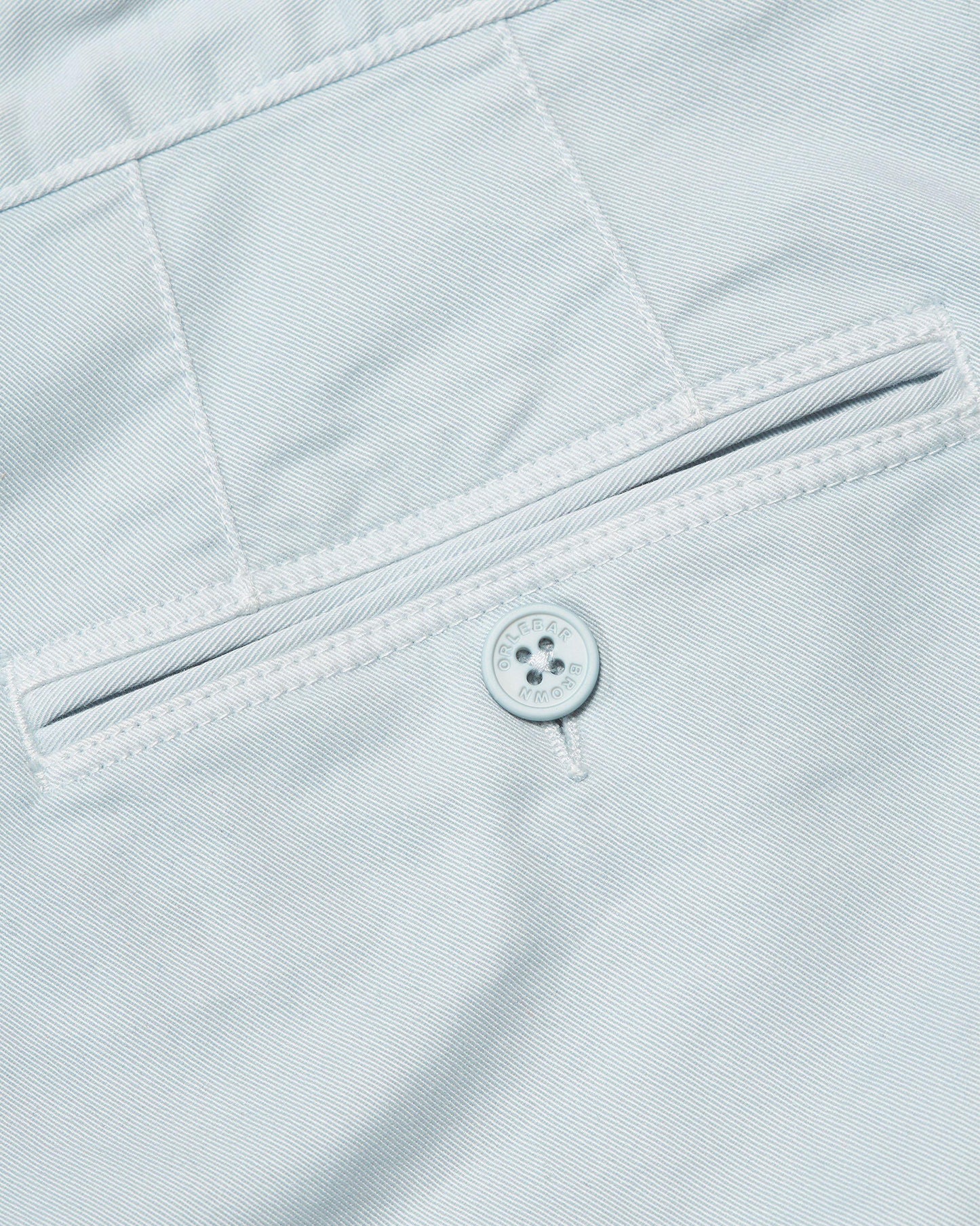 Dane Garment Dye - Light Sky Pool Longer-Length Garment Dye Stretch Linen Shorts Detail Ott