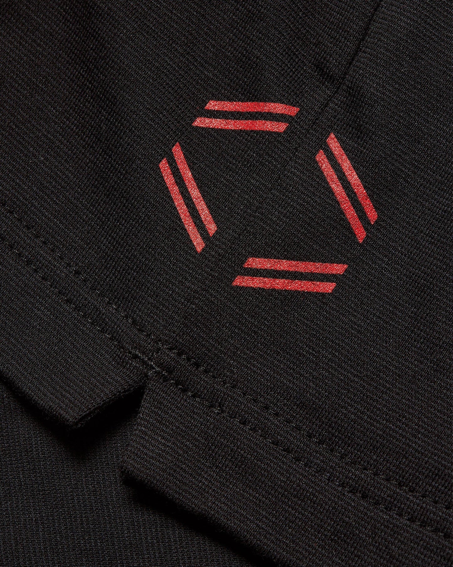 Dominic - Automobili Lamborghini Black/Summer Red Classic Fit Jersey Polo Shirt Detail Other