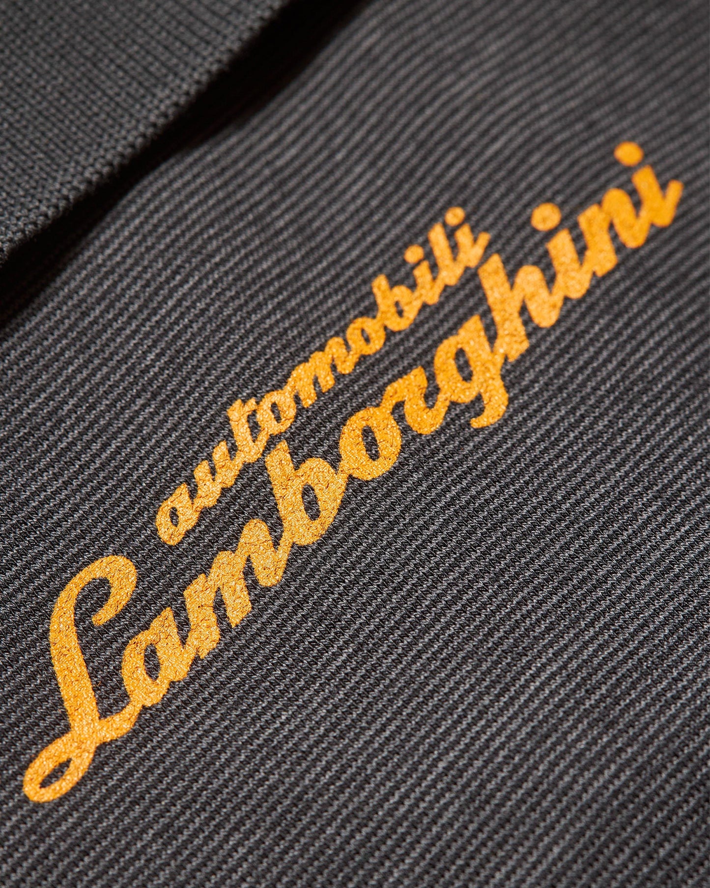 Dominic - Automobili Lamborghini Granite/Arancio Apodis Classic Fit Jersey Polo Shirt Detail Logo