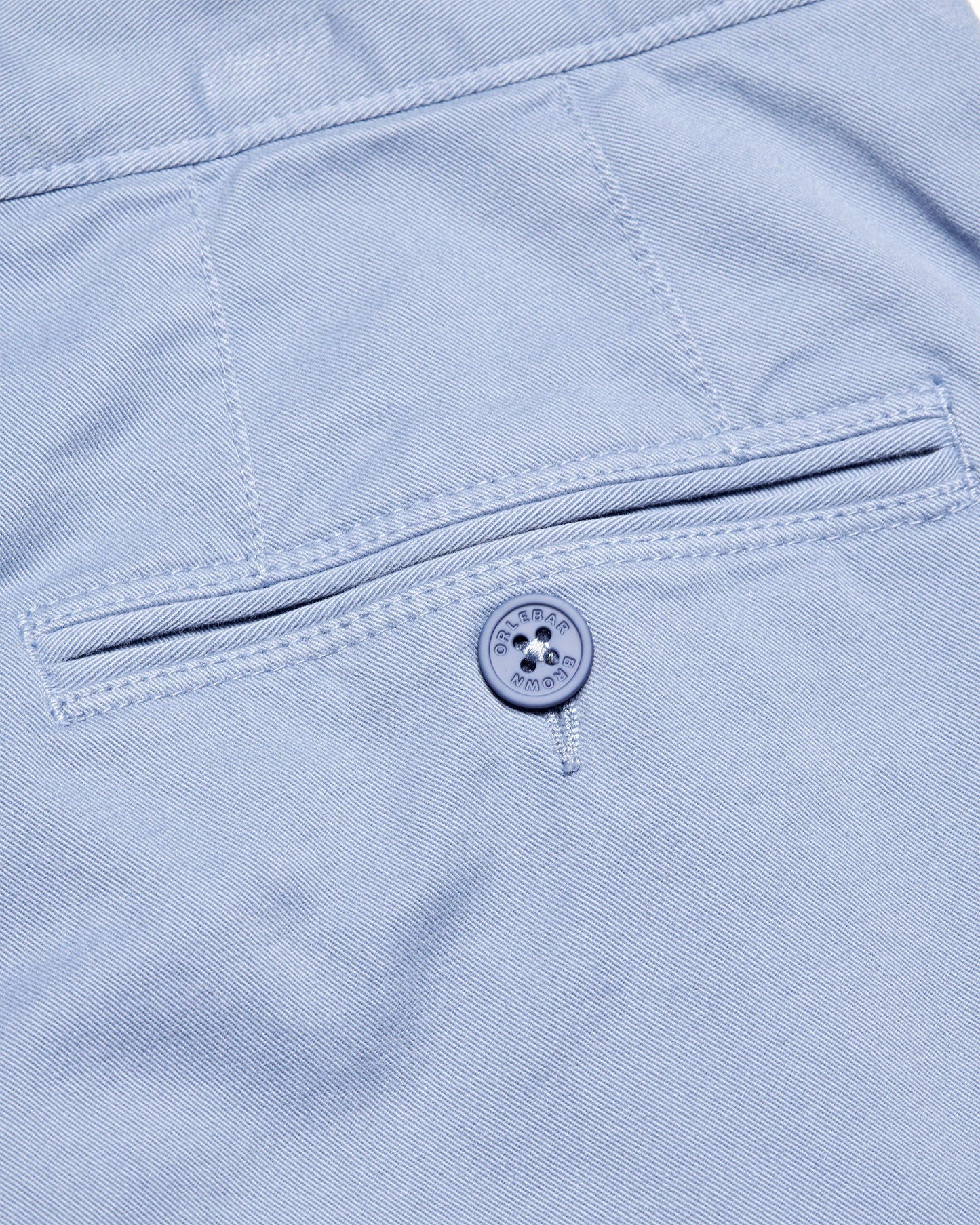 Fallon Stretch Cotton - Mens Tailored Fit Stretch-Cotton Chinos In Springfield Blue Detail View