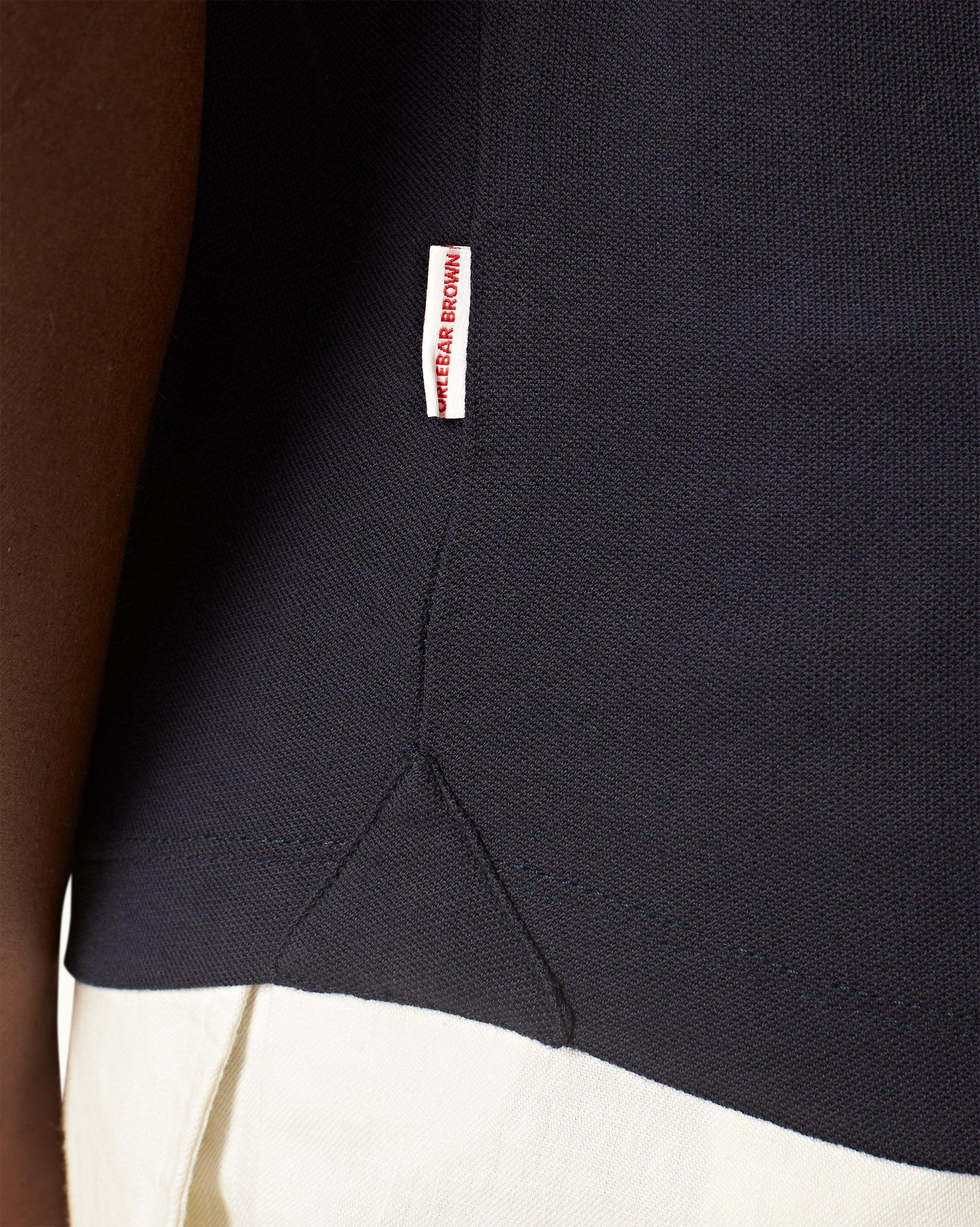 Felix - Mens Resort Collar Cotton-Modal Polo Shirt In Night Iris Blue Detail 1 View