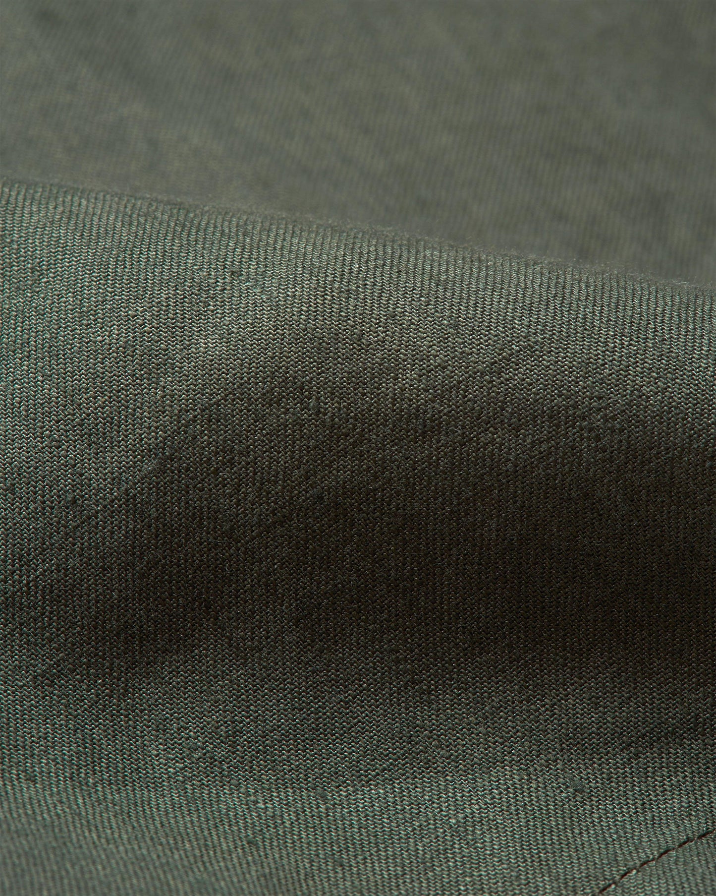 Griffon Linen - Tailored Fit Cotton-Linen Trousers in Light Kombu colour Detail Ott