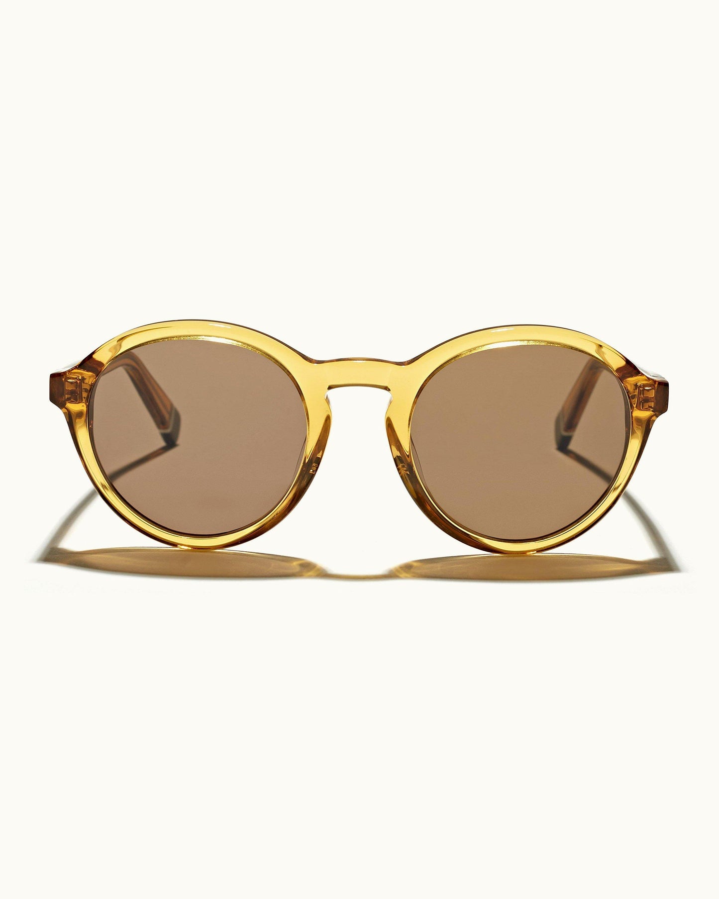 Harlyn - Mens Amber Round Sunglasses Detail 3 View