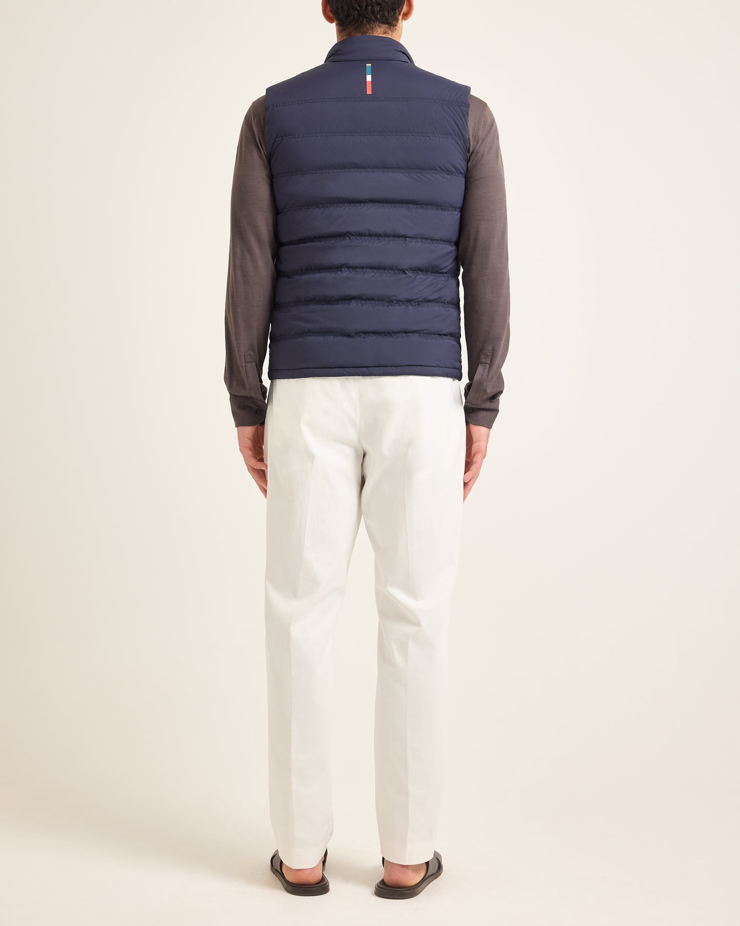 Hopper - Down-Filled RDS Certified Gilet in Night Iris Model Back View