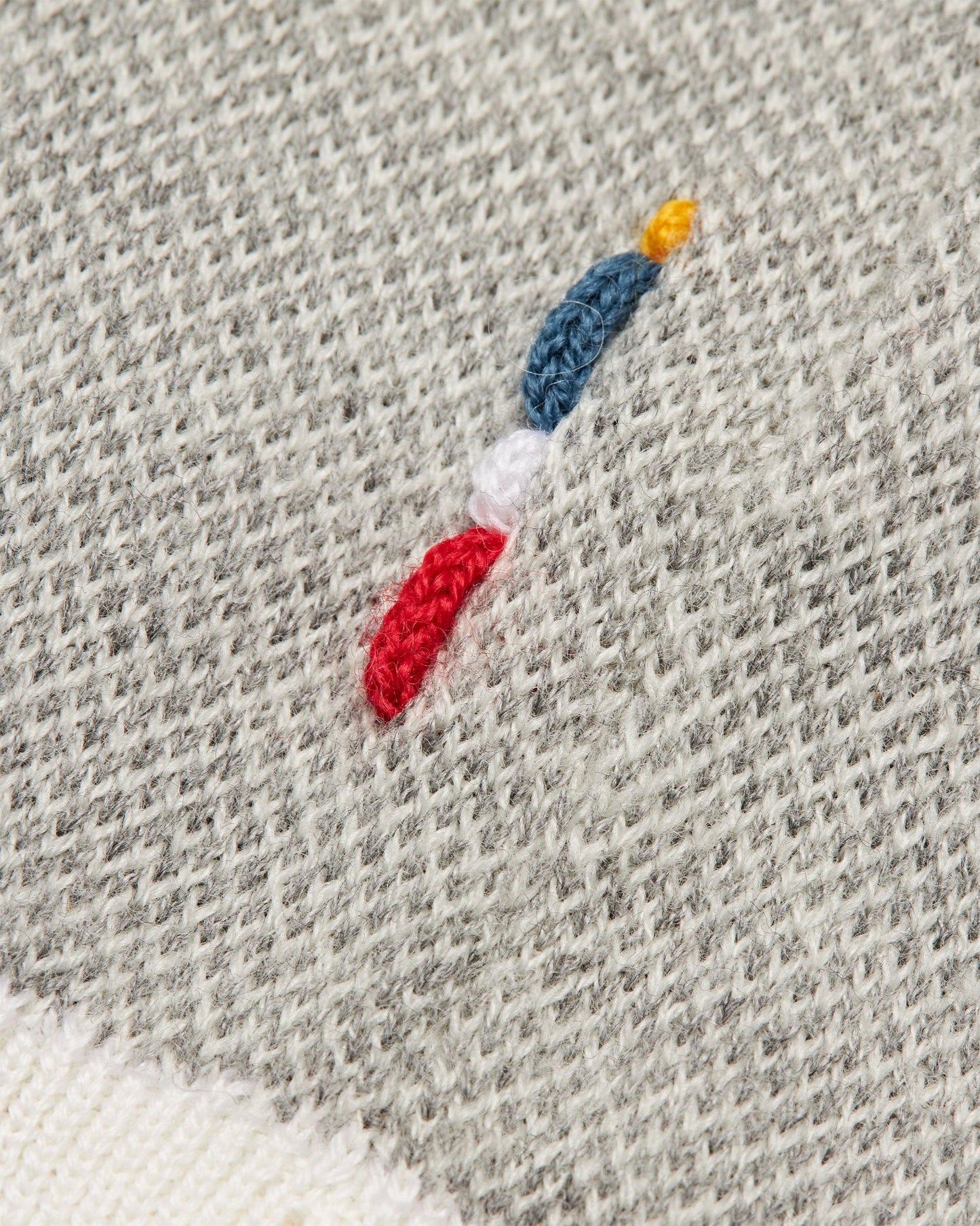 Horton - Mens Marl Tailored Fit Contrast Texture Merino Polo Shirt In White Sand/Grey Detail View