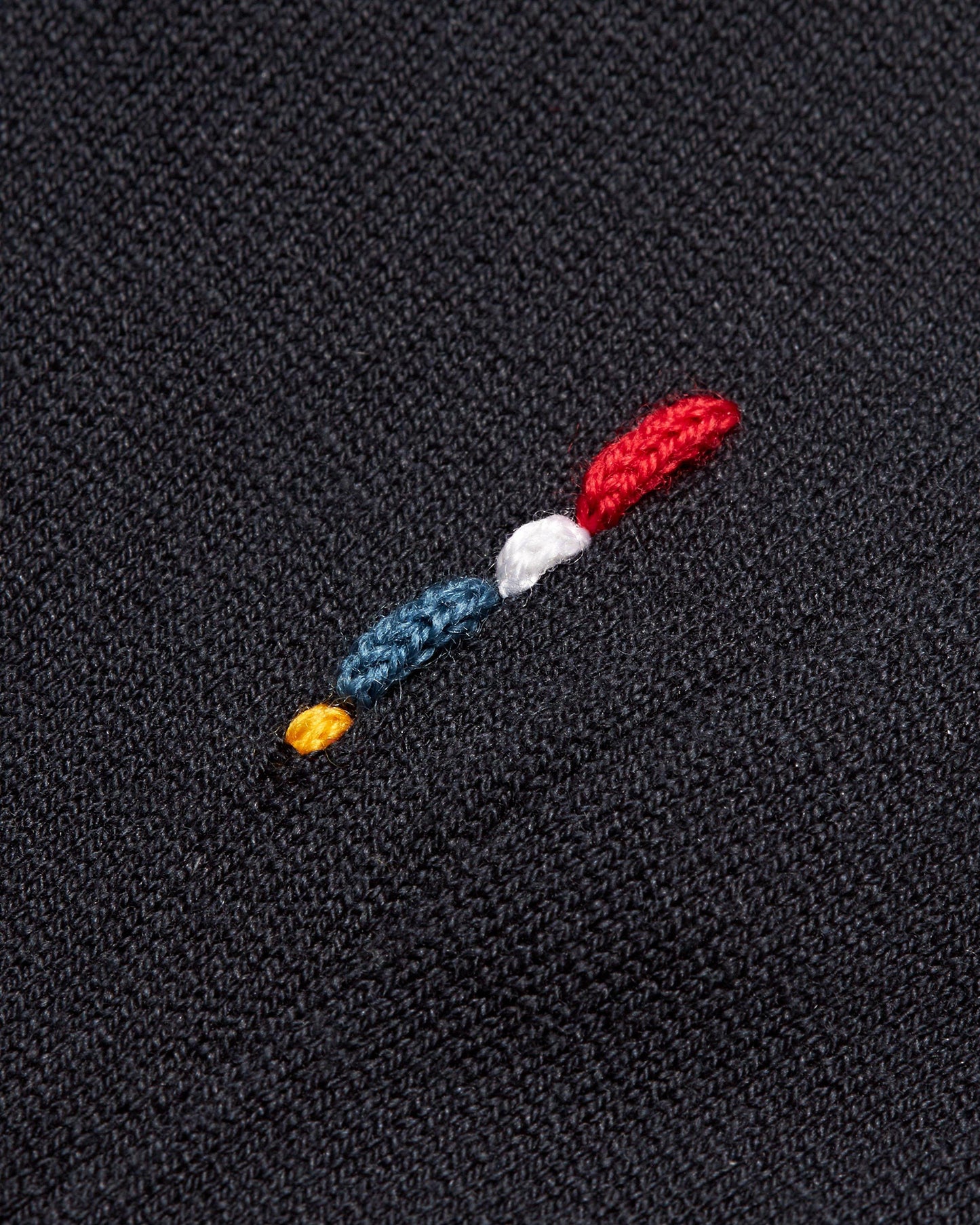 Horton Cotton Silk - Mens Night Iris Tailored Fit Silk-Cotton Polo Shirt Detail View