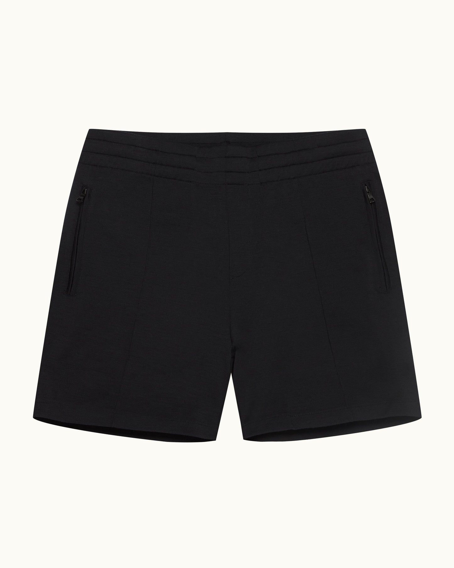 Jeryl Merino - Mens Classic Fit Merino Drawcord Sweat Shorts In Night Iris Blue Front View