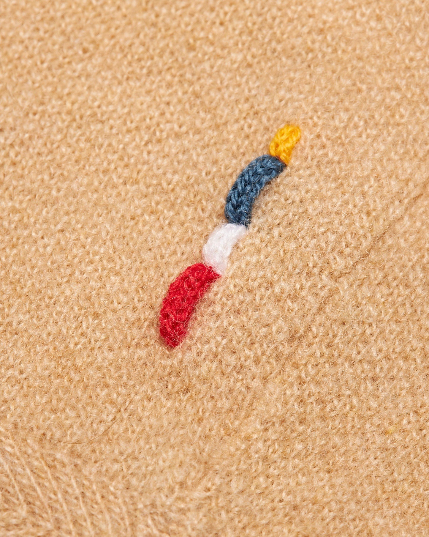 Lennard Cashmere - Mens Classic Fit Half-Zip Fully Fashioned Cashmere Jumper In Biscuit Colour Detail View