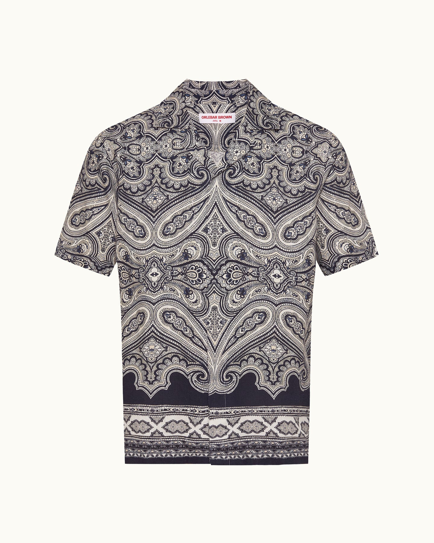 Printed black and white shirt on a white background