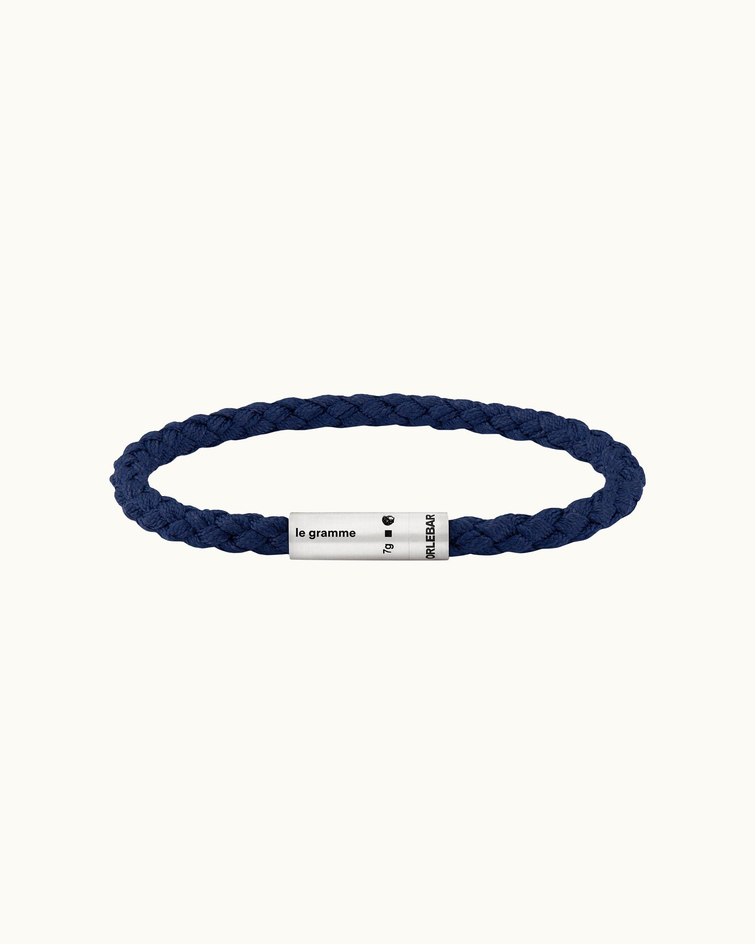 Orlebar Brown Navy NATO Le Gramme Cable Bracelet ORLEBAR BROWN orlebar-brown-navy-nato-le-gramme-cable-bracelet-orlebar-brown