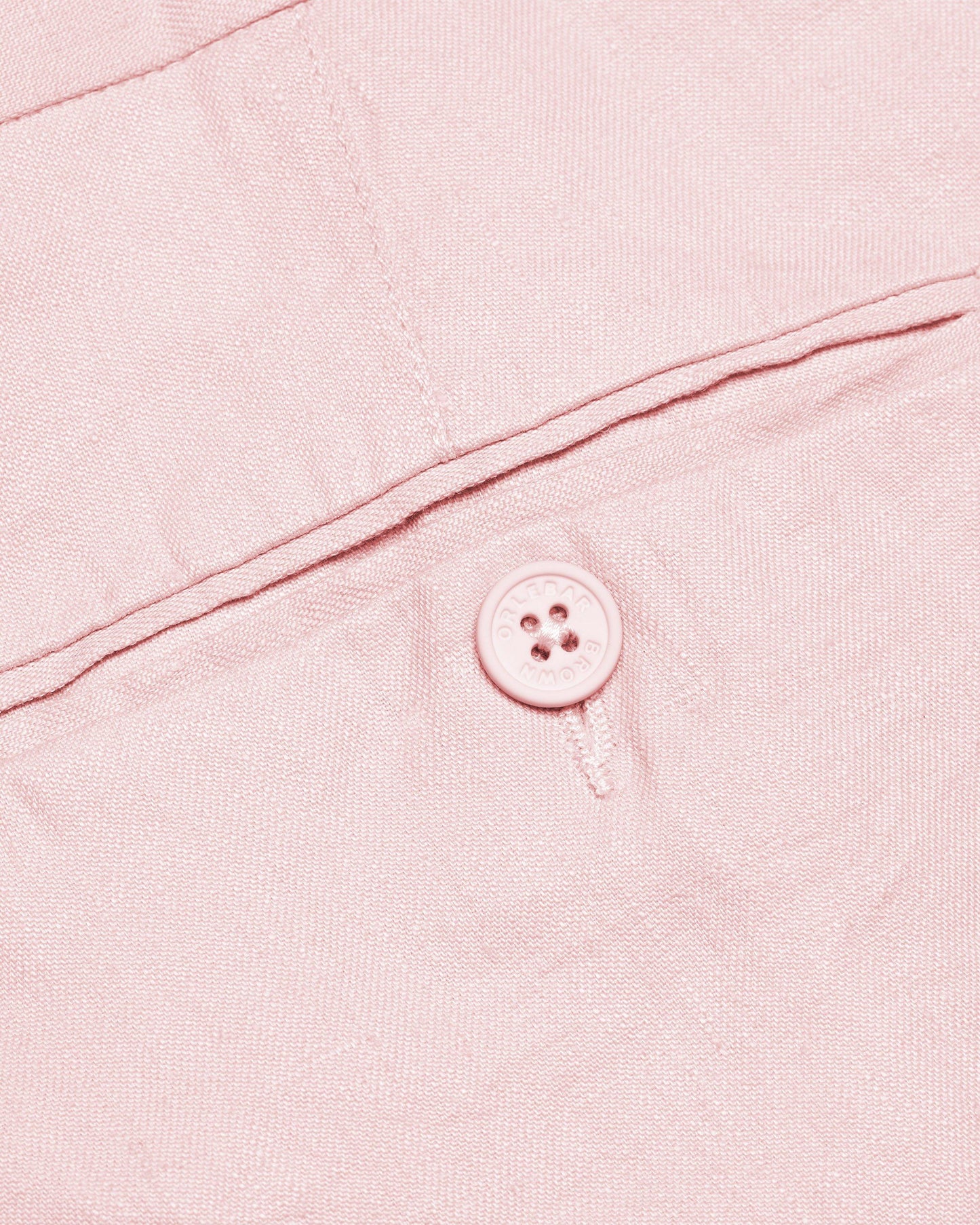 Norwich Linen - Mens Rose Tailored Fit Linen Shorts Detail View