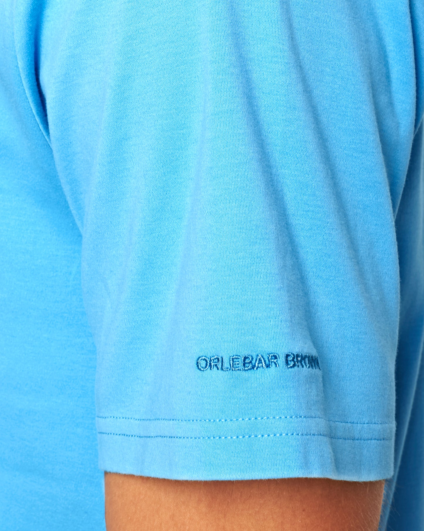 Ob Standard - Classic Fit Cotton T-shirt in California Blue Detail 1
