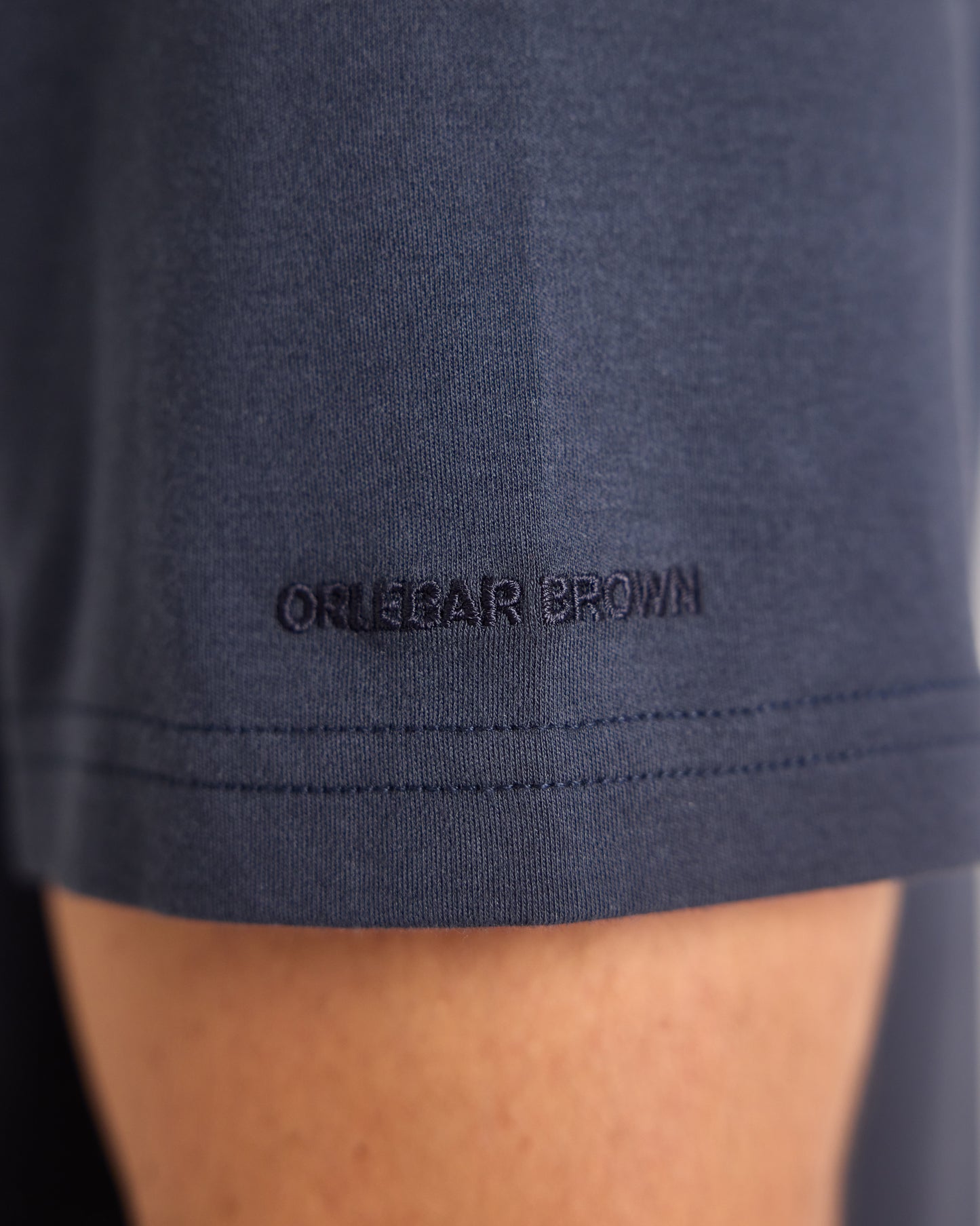 Ob Standard - Easy Fit Interlock Cotton Jersey T-Shirt in Night Iris Detail View