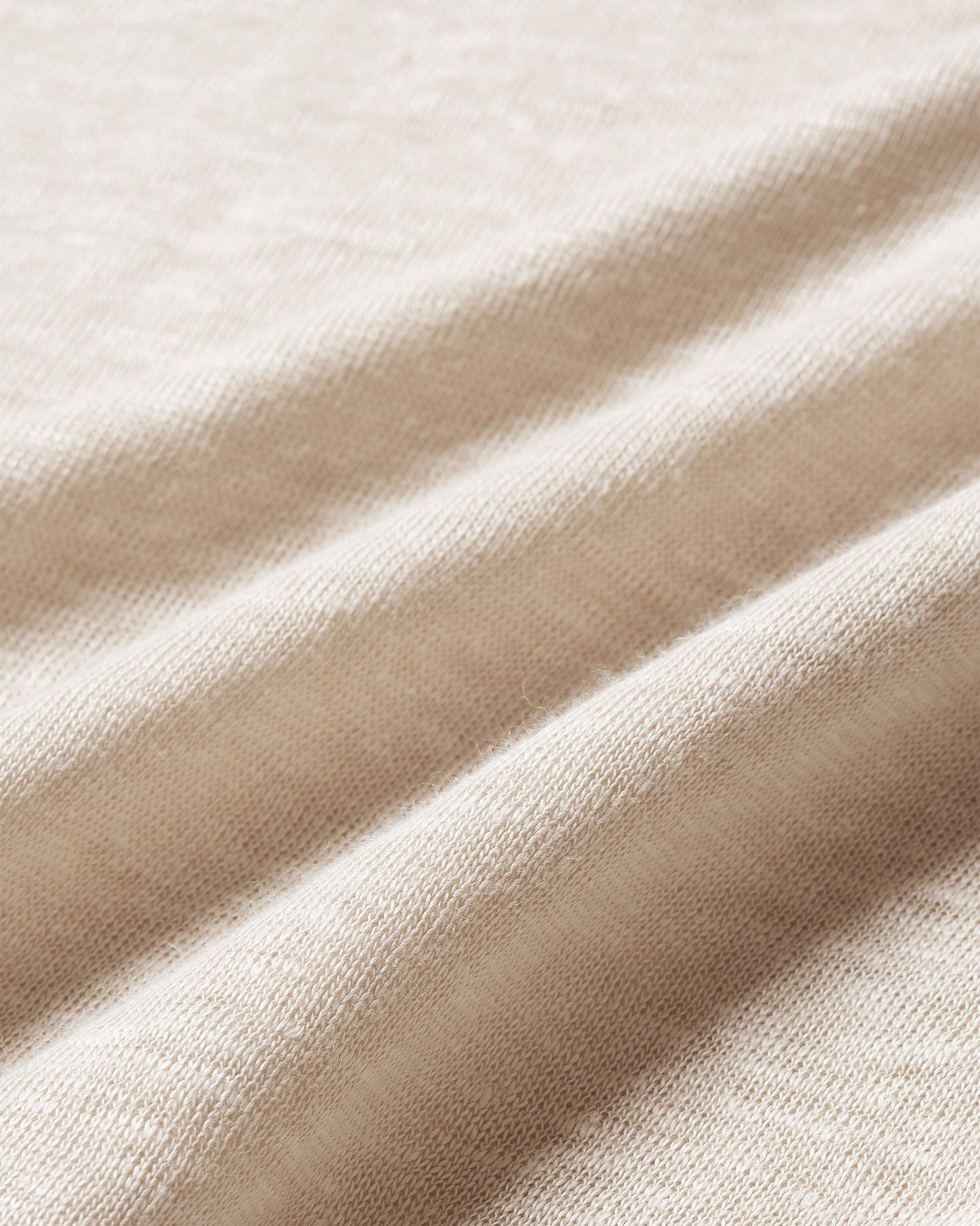 Ob-T Linen - Mens Pebble Tailored Fit Crewneck Linen T-Shirt Detail View