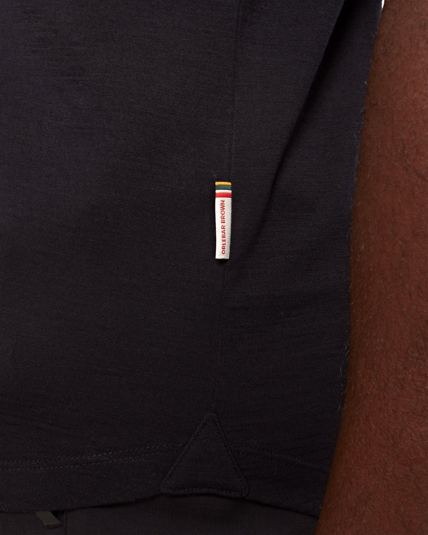 Ob-T Merino - Mens Crew Neck Merino T-Shirt In Night Iris Blue Detail 1 View