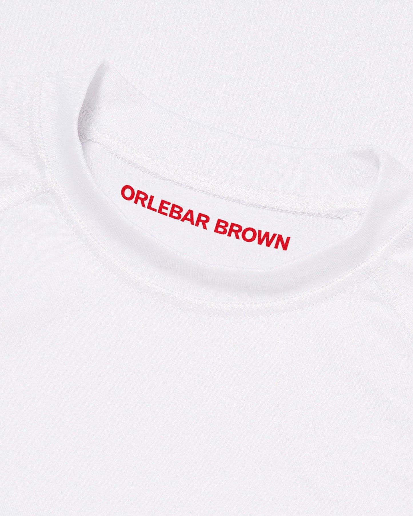 Ollie - Childrens Kids' White Rash Guard Collar Detail View