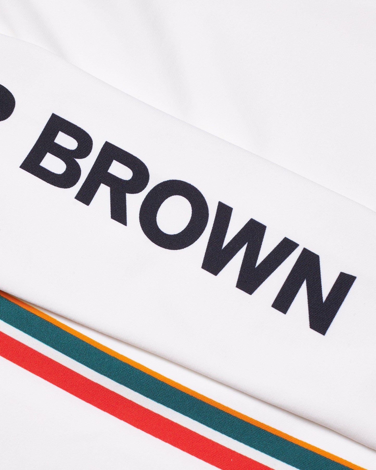 Ollie - Childrens Kids' White Sand O.B Stripe Uv-Resistant Rash Guard Detail 1 View