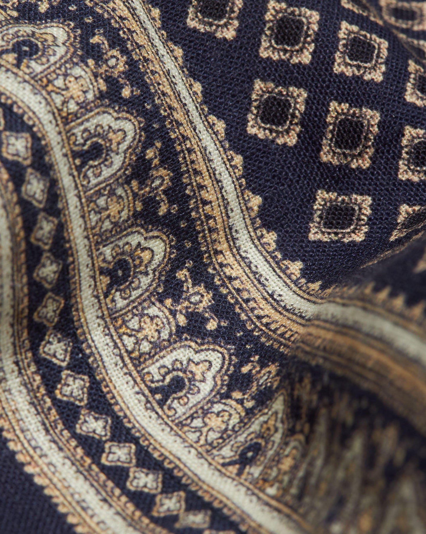 Ridley - Night Iris Solmio Print Relaxed Fit Overhead Shirt Detail Ott