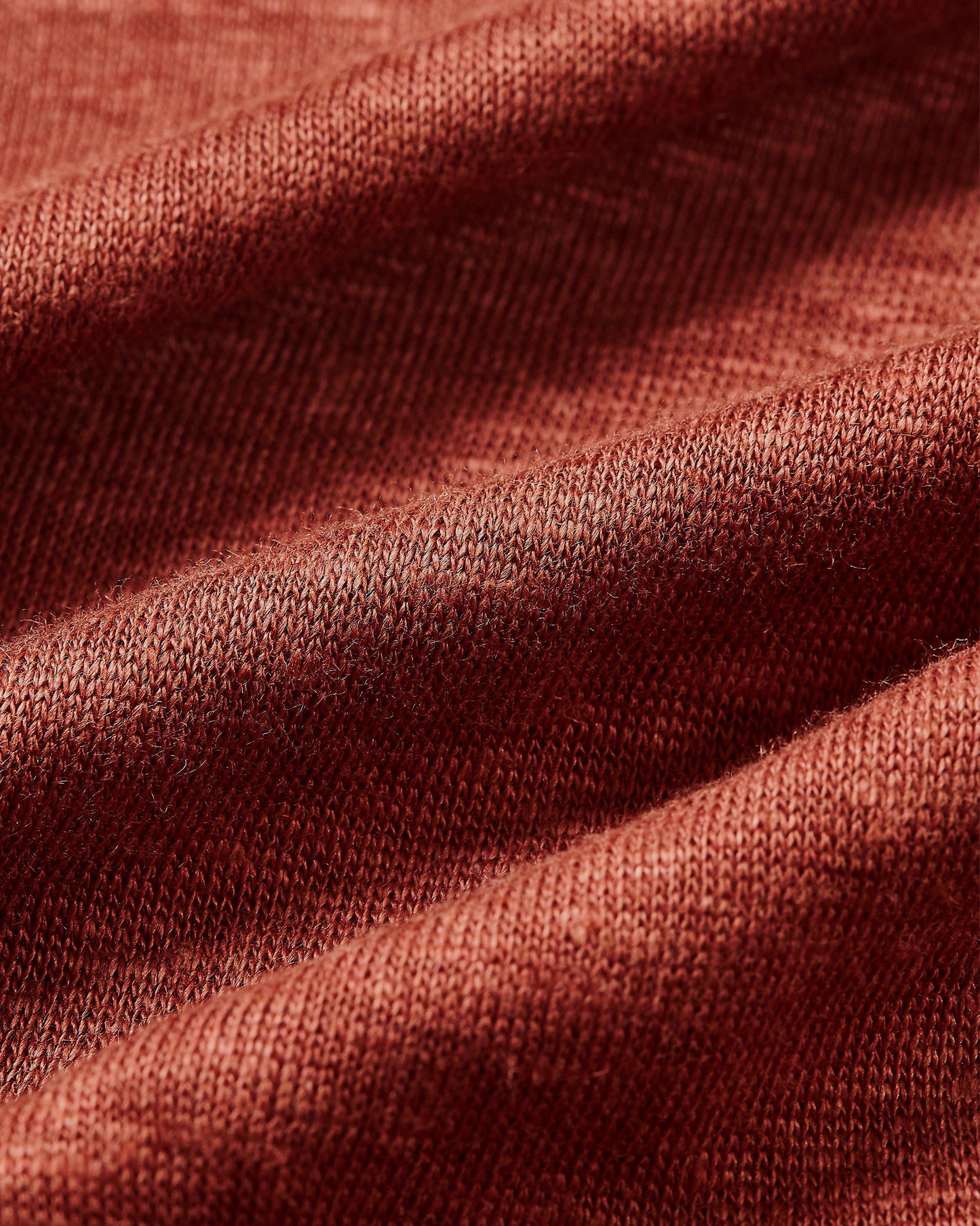 Sebastian Linen - Copper Red Tailored Fit Linen Polo Shirt Detail Ott