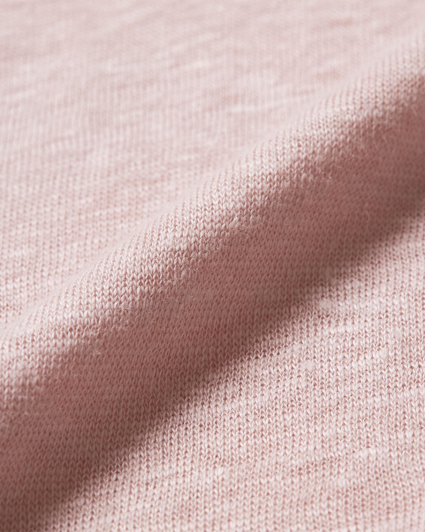 Sebastian Linen - Seashell Pink Tailored Fit Linen Polo Shirt Detail Ott