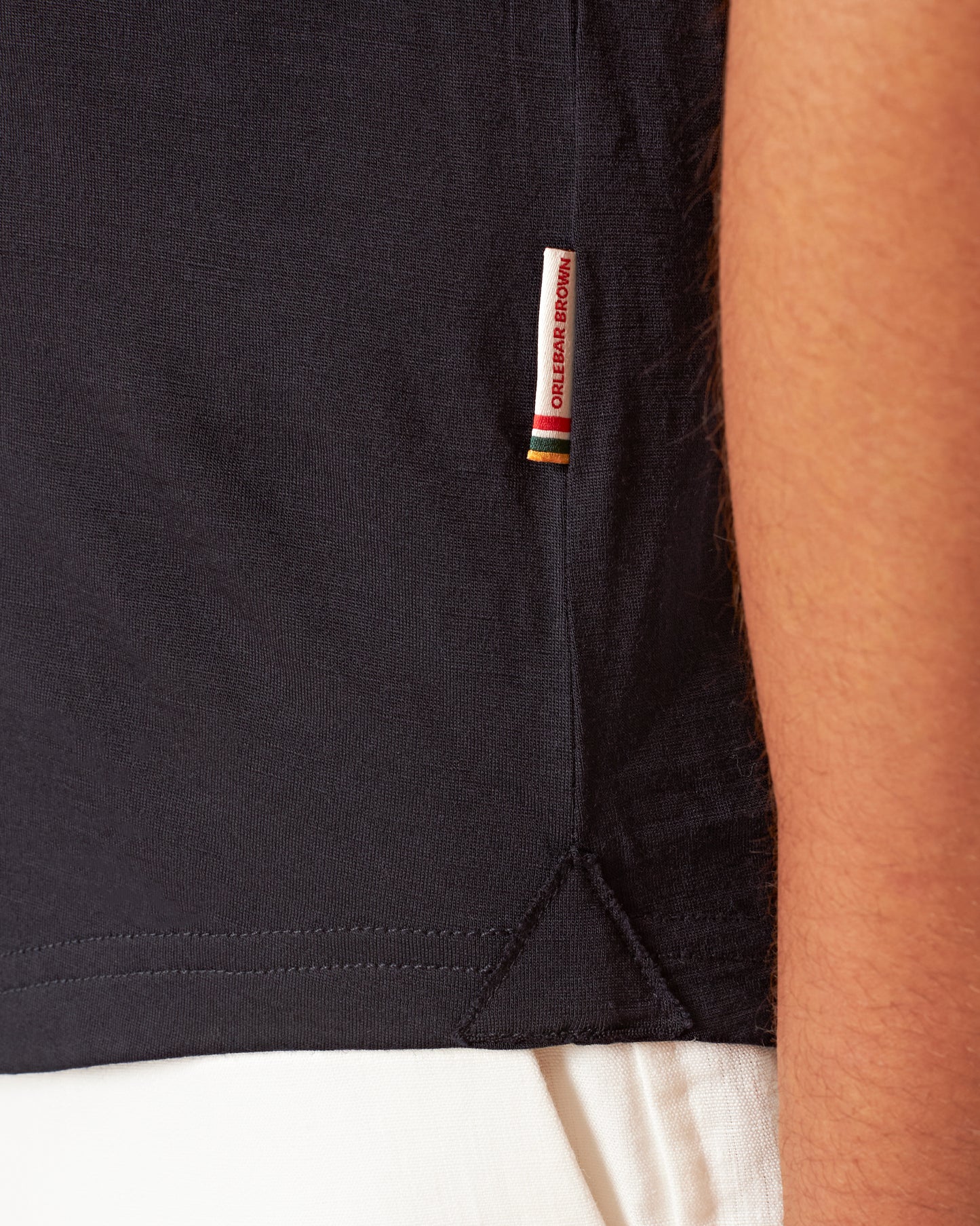 Sebastian Merino - Tailored Fit Merino Polo Shirt In Night Iris Blue Detail 2 View