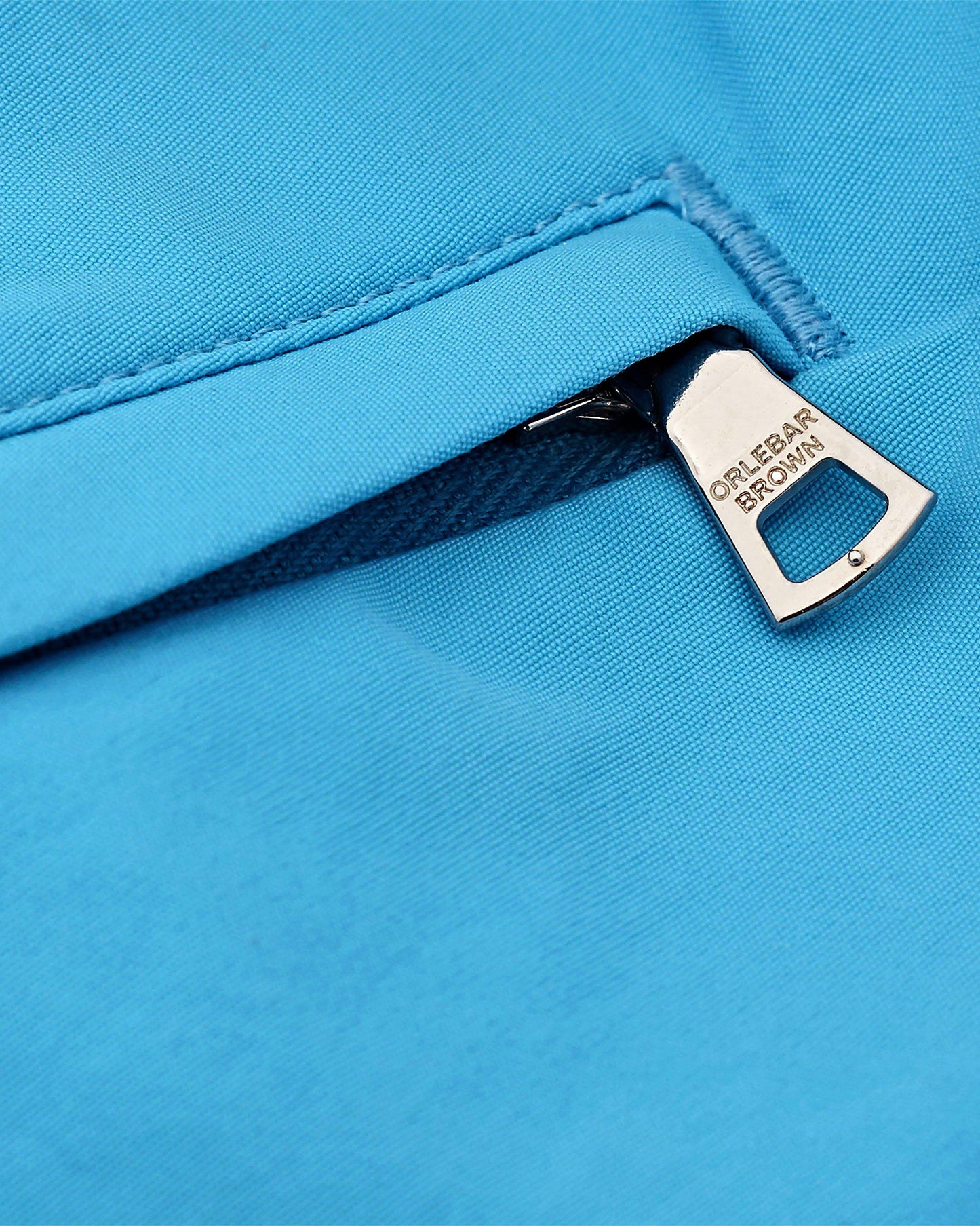 Setter - Shorter-Length Swim Short In Aqua Blue Detail Zip