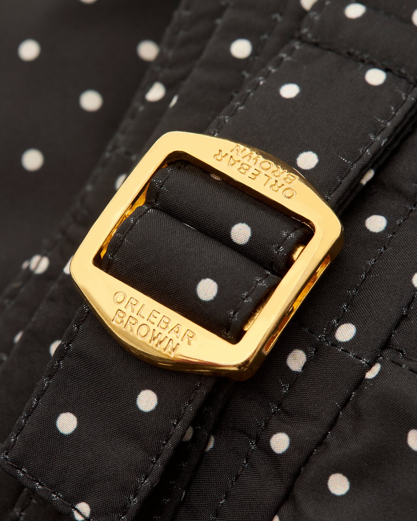 Setter - Shorter-Length Polka Dot Swim Shorts in Black Detail Buckle