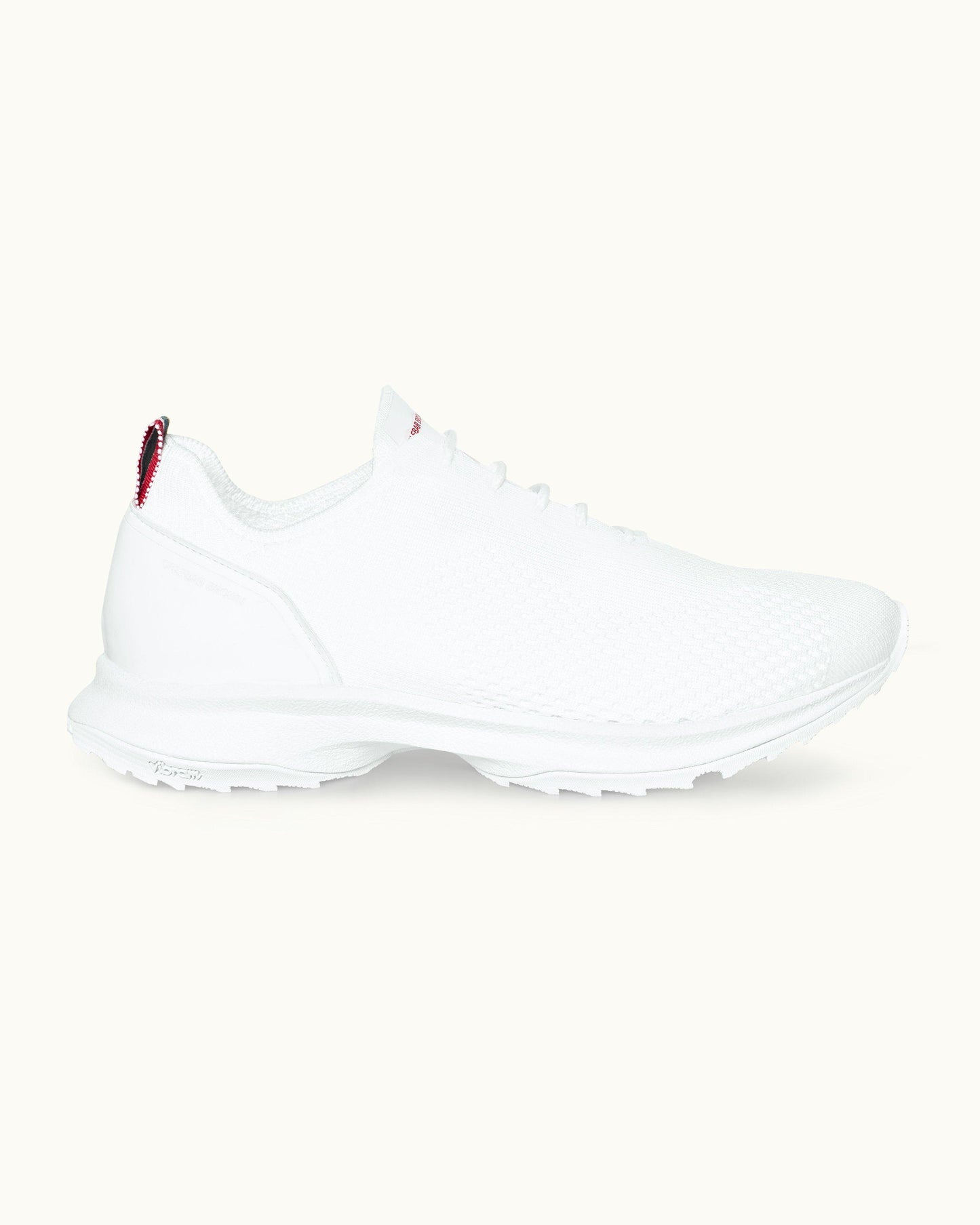 Somerled - Mens Ergonomic Knitted Trainers In White Side View