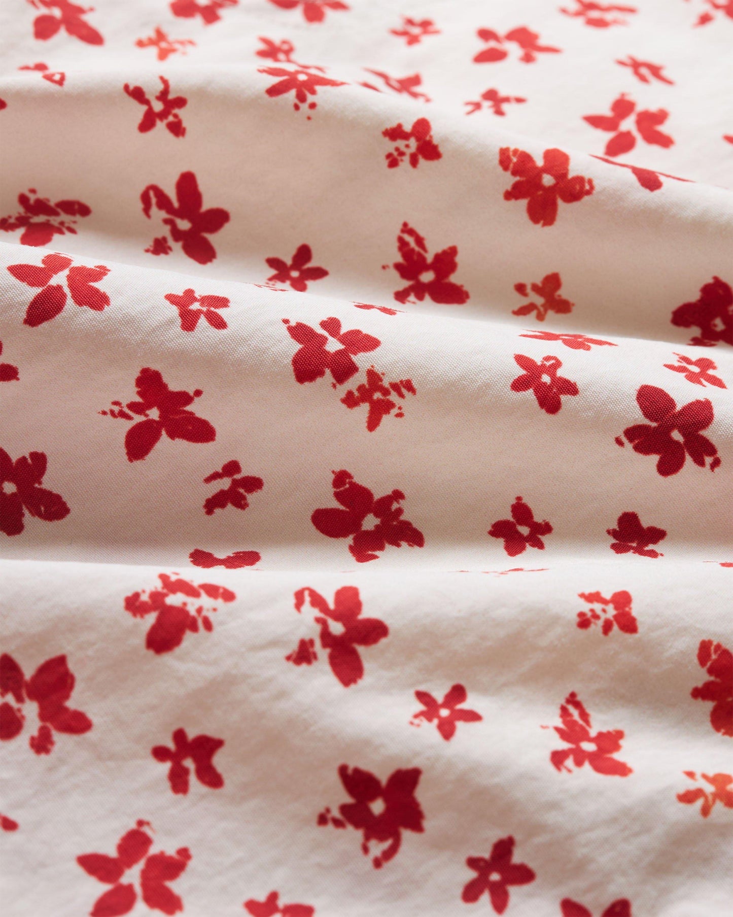 Standard - Budding Life Print Mid-Length Drawcord Swim Shorts in White Sand colour Detail Ott