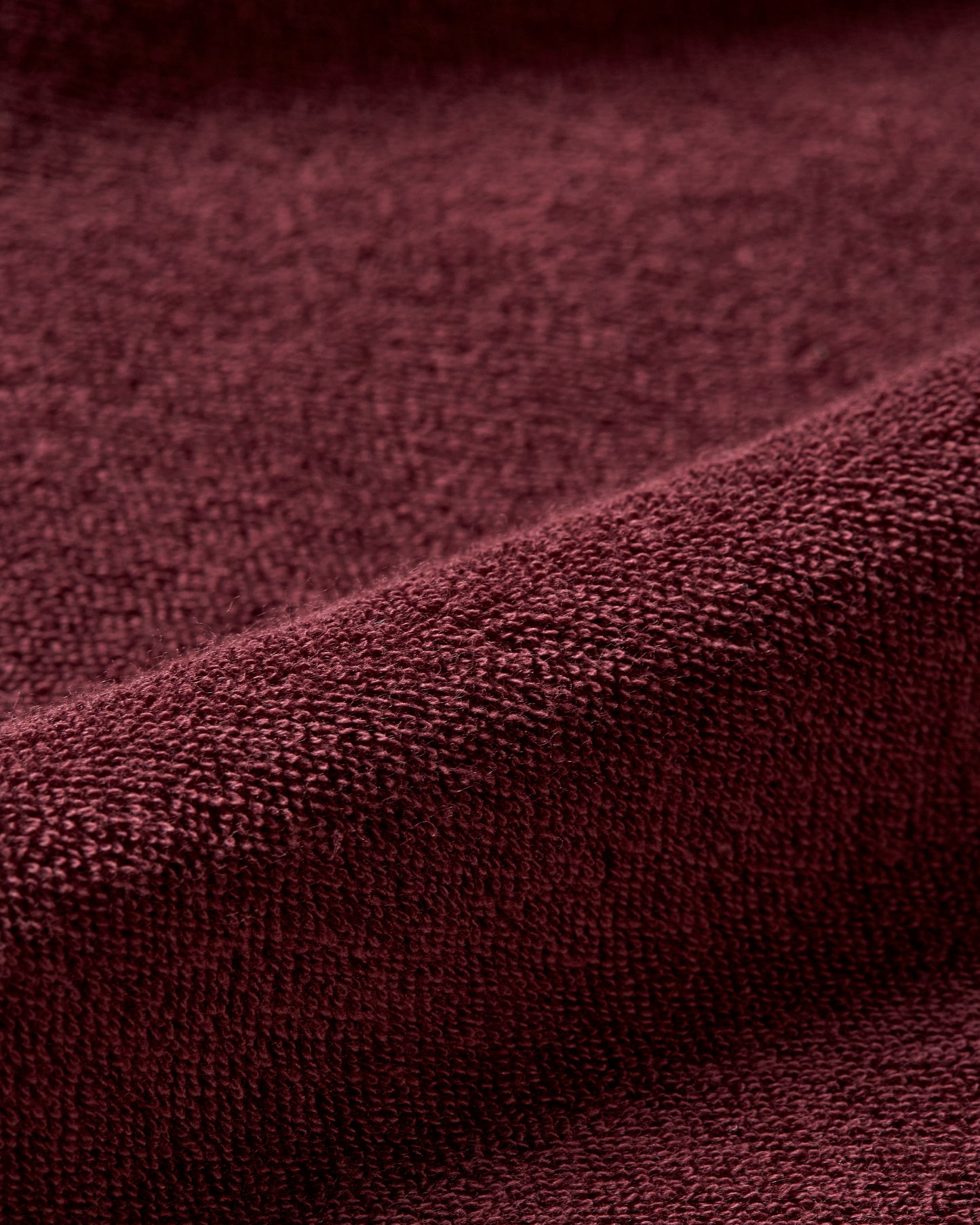 Terry Towelling - Tailored Fit Cotton Towelling Resort Polo Shirt in Damson Detail Other