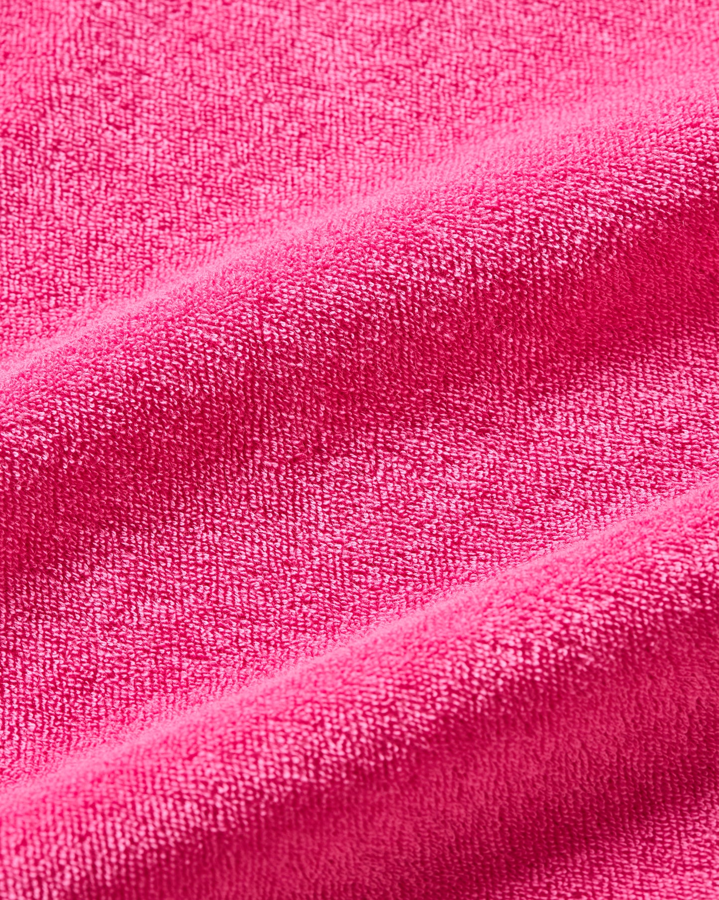 Terry Towelling - Tailored Fit Cotton Towelling Resort Polo Shirt in Sunset Pink Detail Other