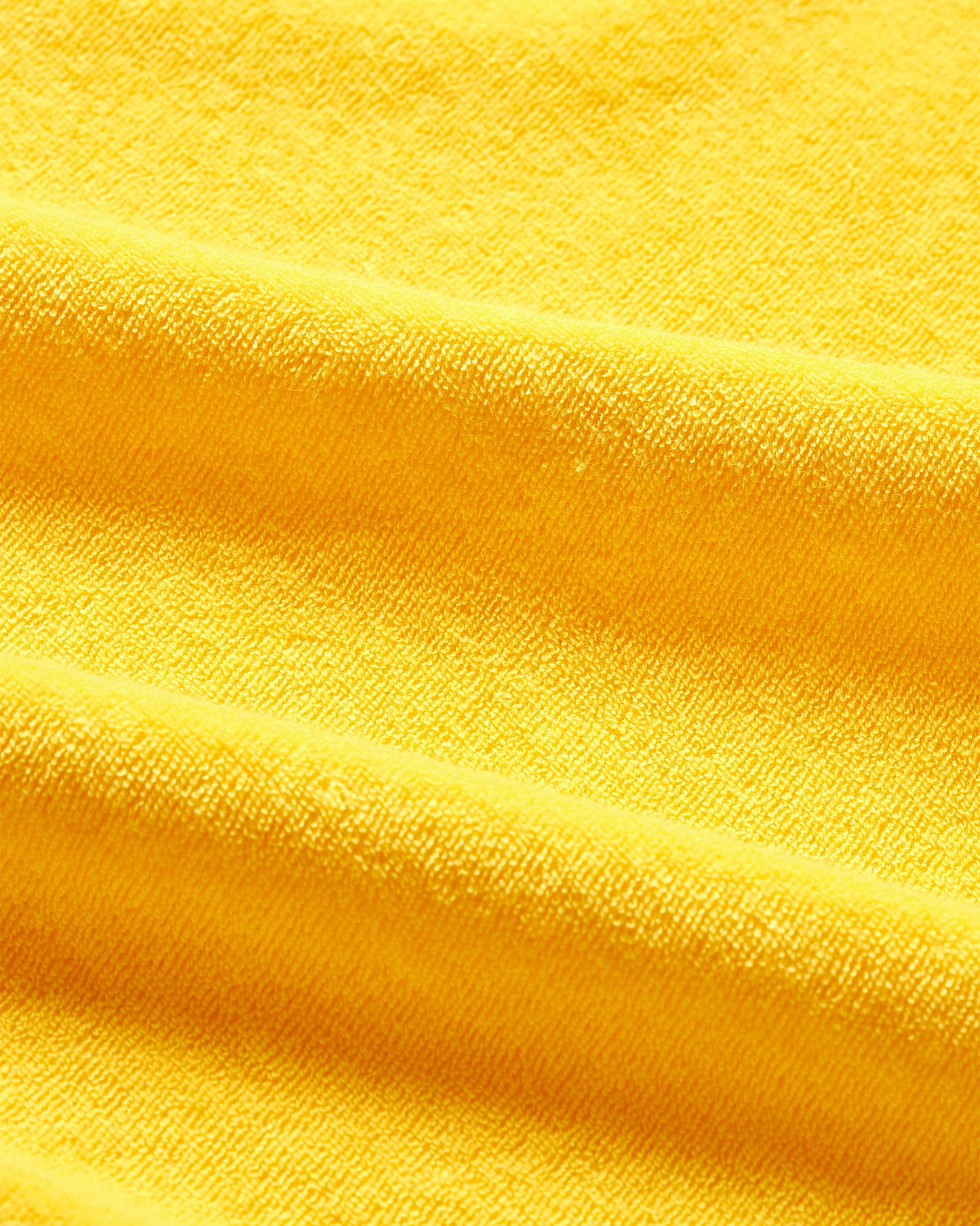 Terry Towelling - Tailored Fit Cotton Towelling Resort Polo Shirt in Yellow Blaze Detail Other